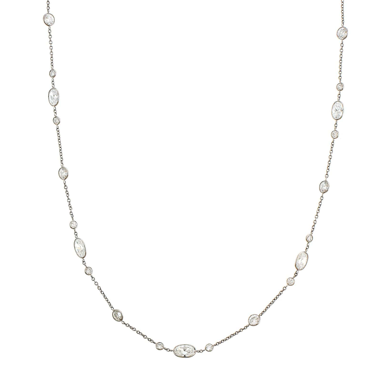 Platinum Diamonds By The Yard Necklace - Image 4