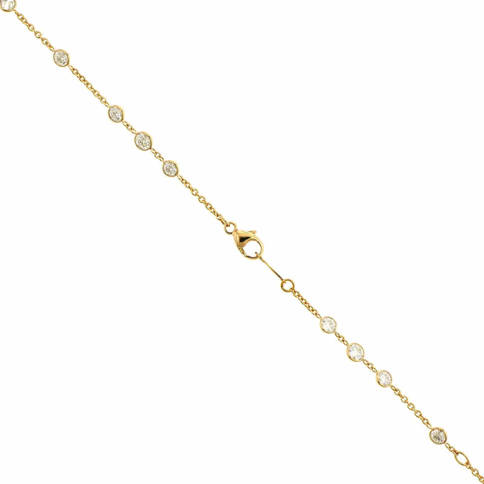 18K Yellow Gold Diamond By The Yard Necklace - Image 2