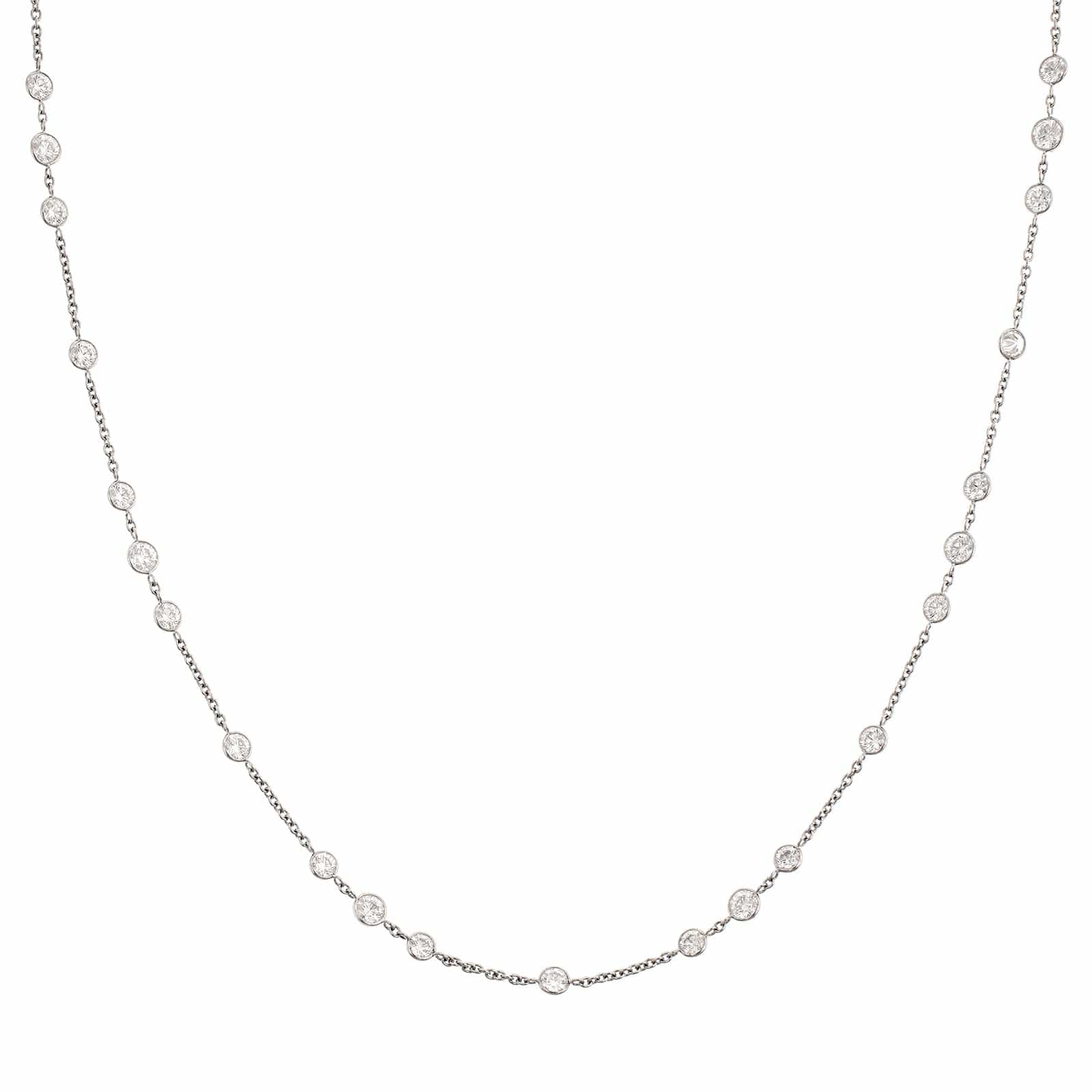 Platinum Diamonds By The Yard Necklace - Image 4