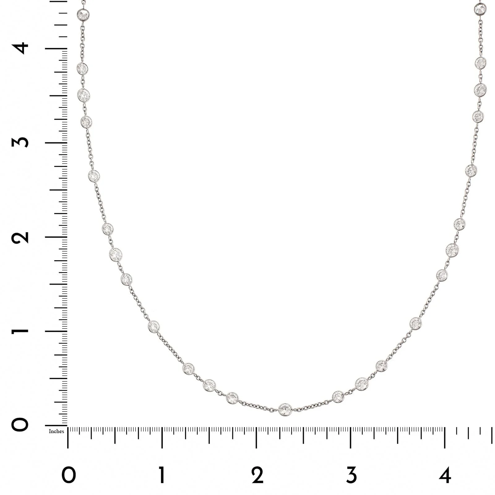 Platinum Diamonds By The Yard Necklace - Image 3