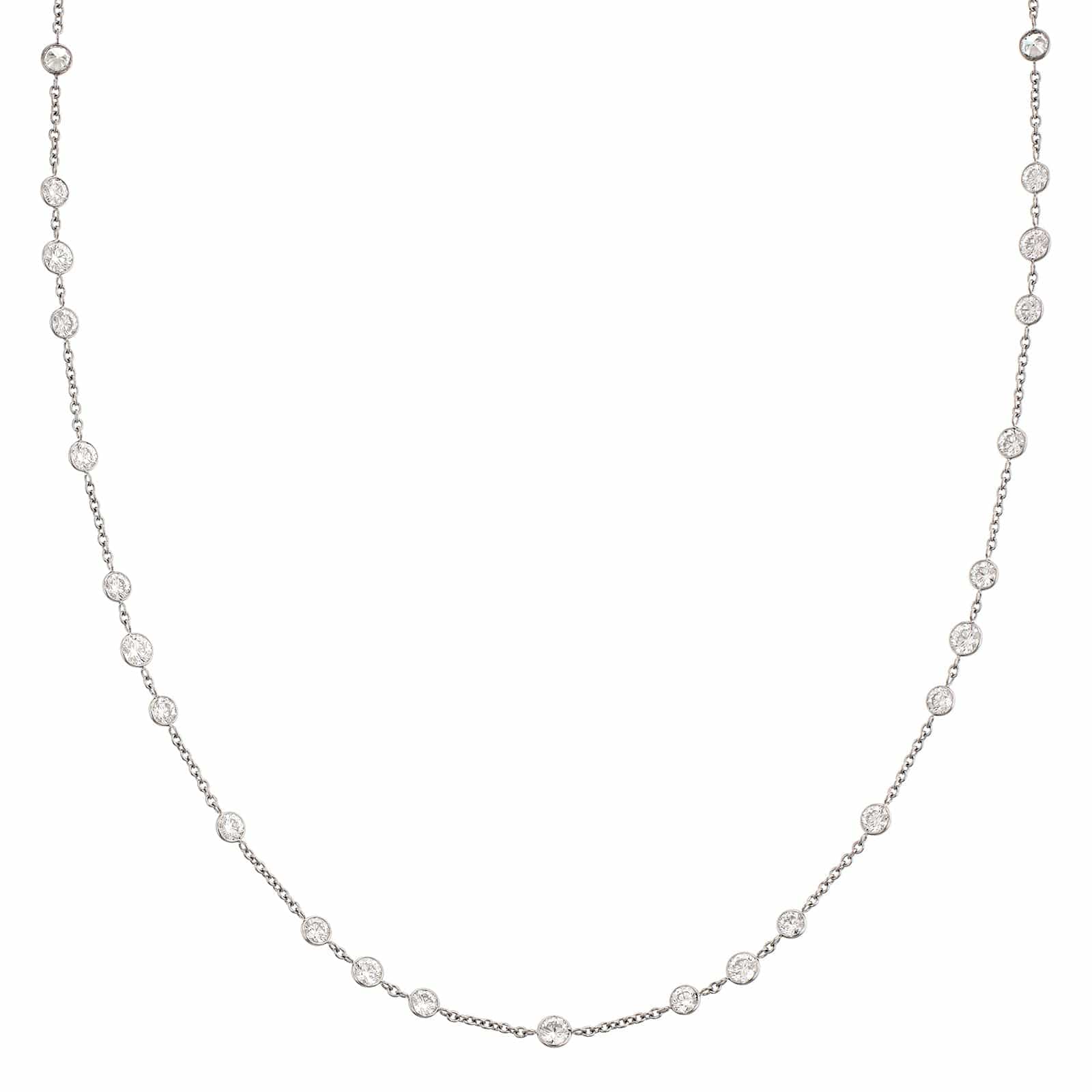 Platinum Diamonds By The Yard Necklace - Image 4