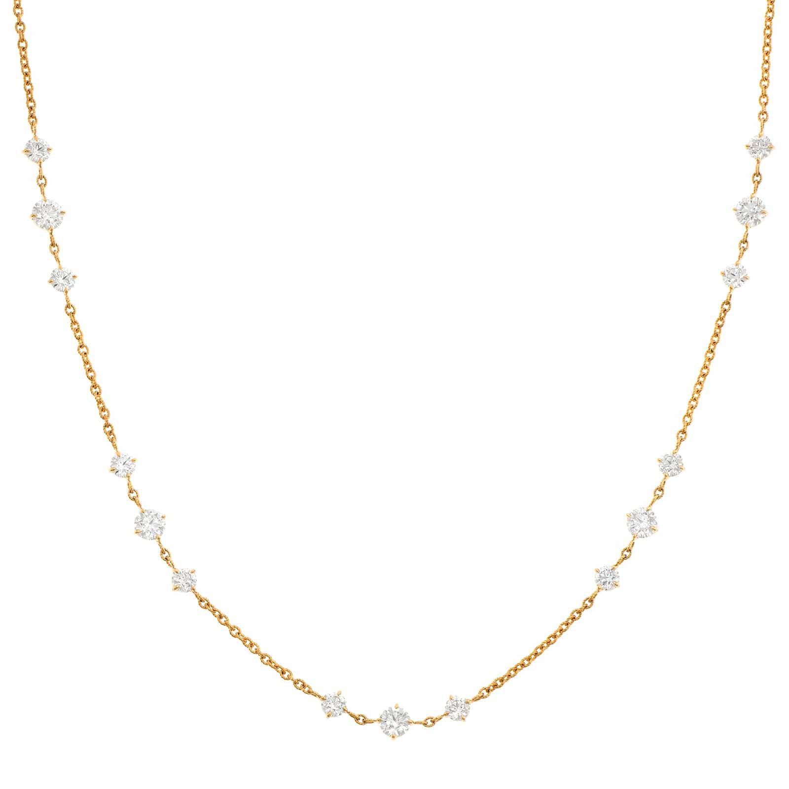 18K Yellow Gold Diamonds By The Yard Necklace