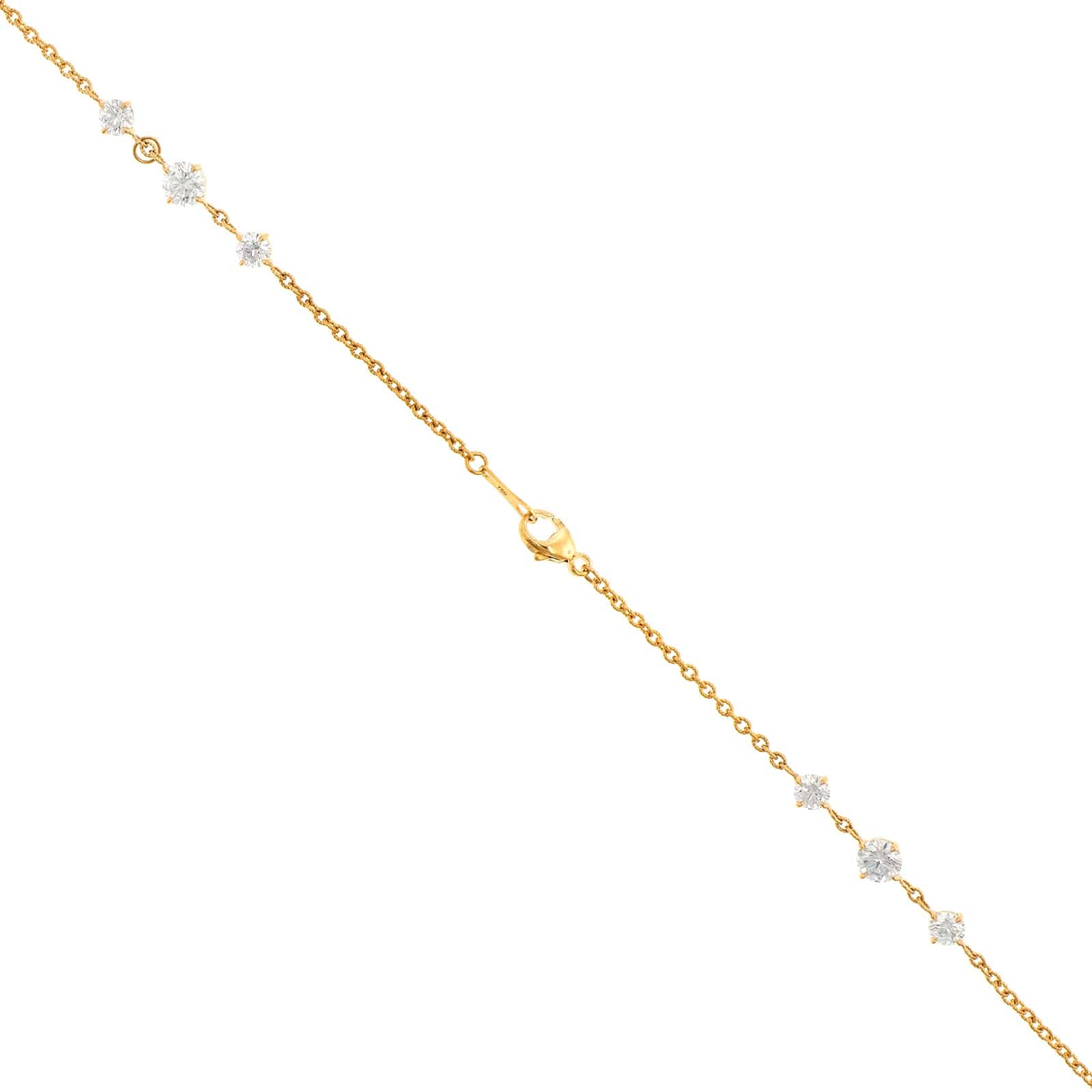 18K Yellow Gold Diamonds By The Yard Necklace - Image 2