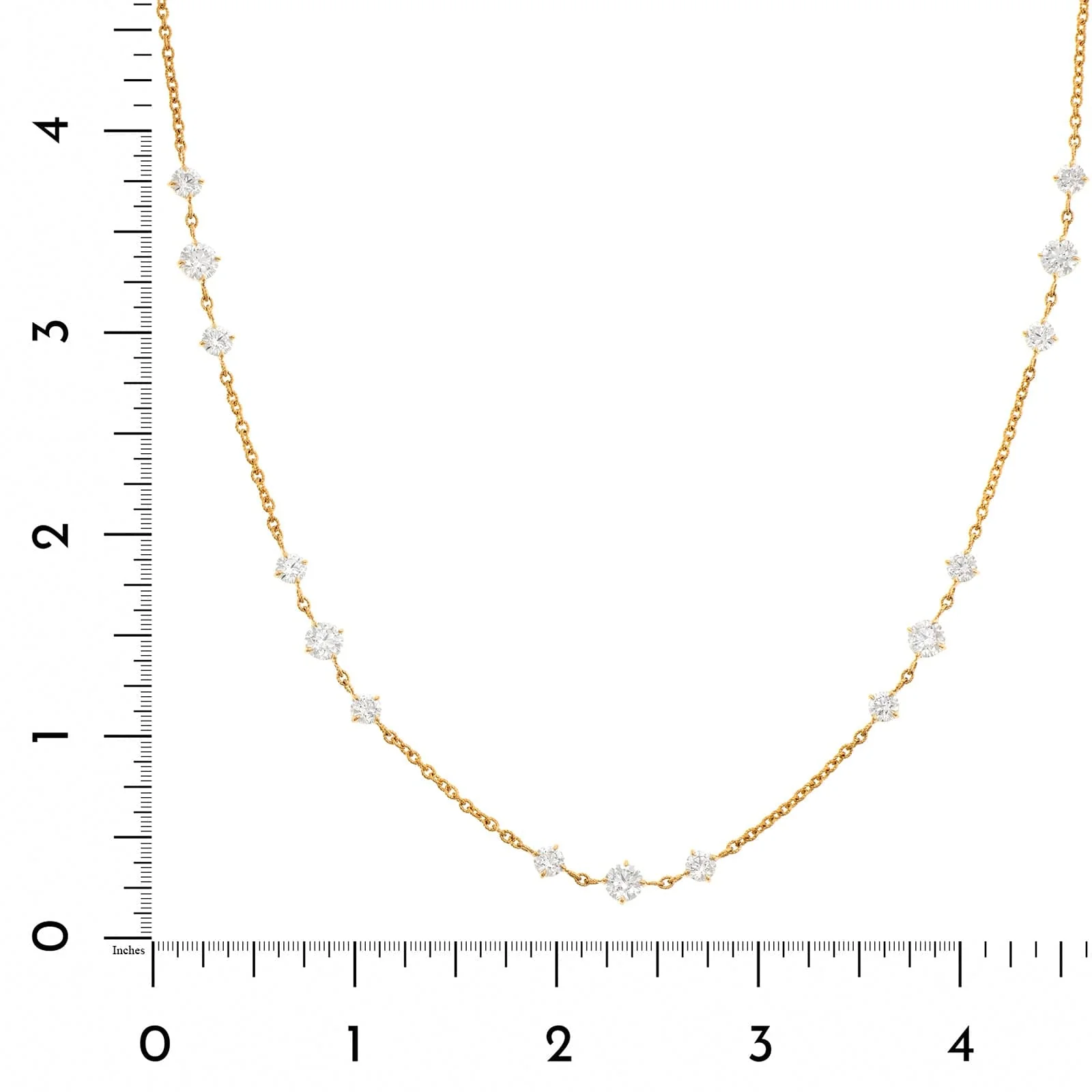 18K Yellow Gold Diamonds By The Yard Necklace - Image 3