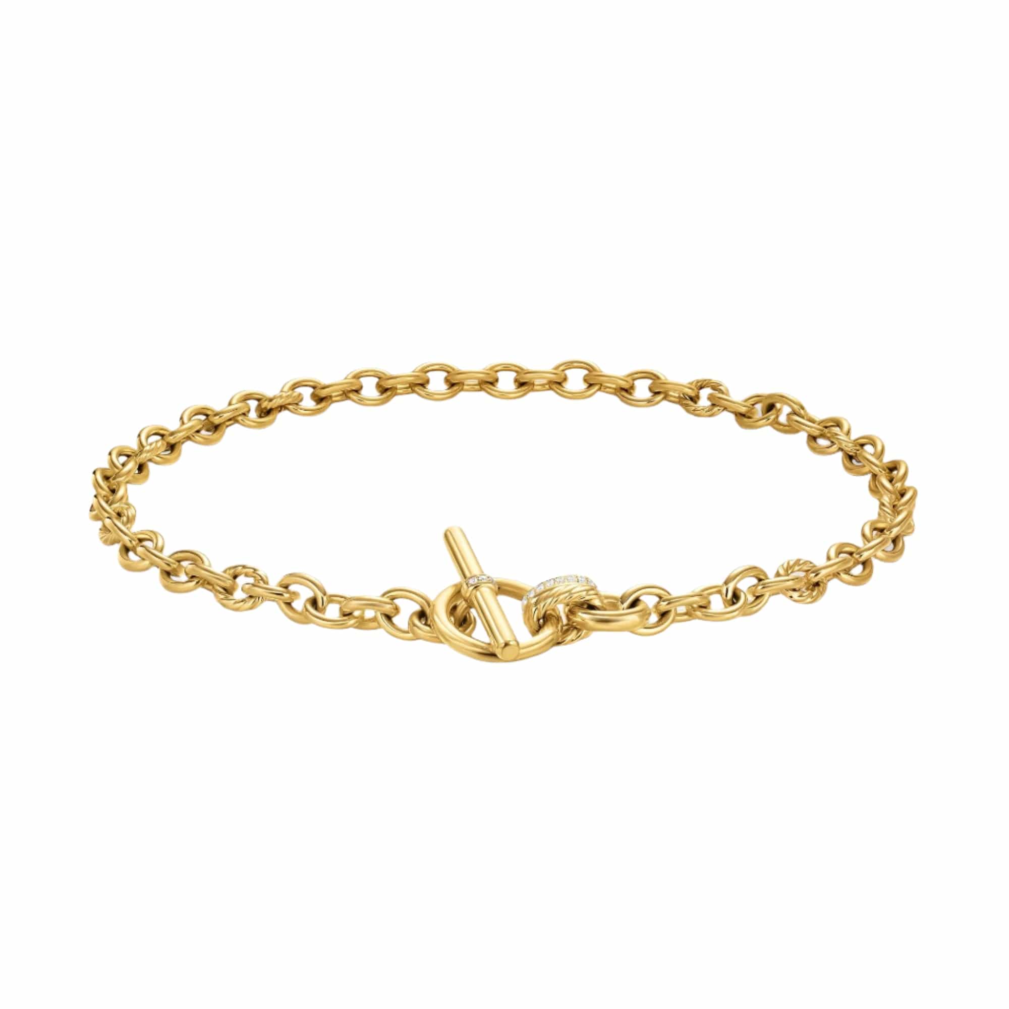 DY Mercer® Toggle Chain Necklace 18K Yellow Gold with Diamonds, 8mm