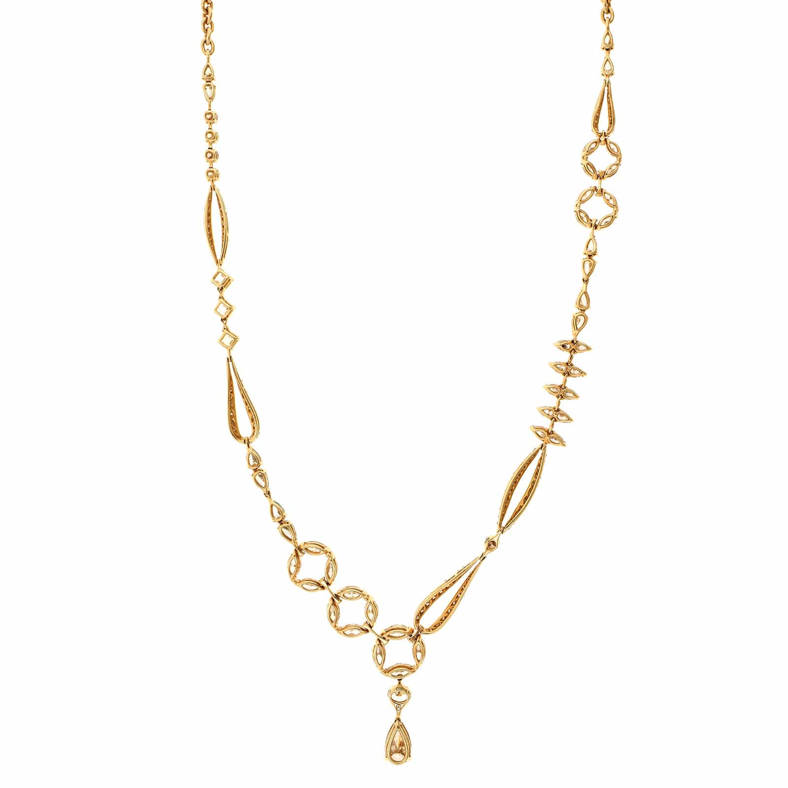 Etho Maria 18K Yellow Gold Green, Yellow, and Brown Diamond Necklace - Image 2