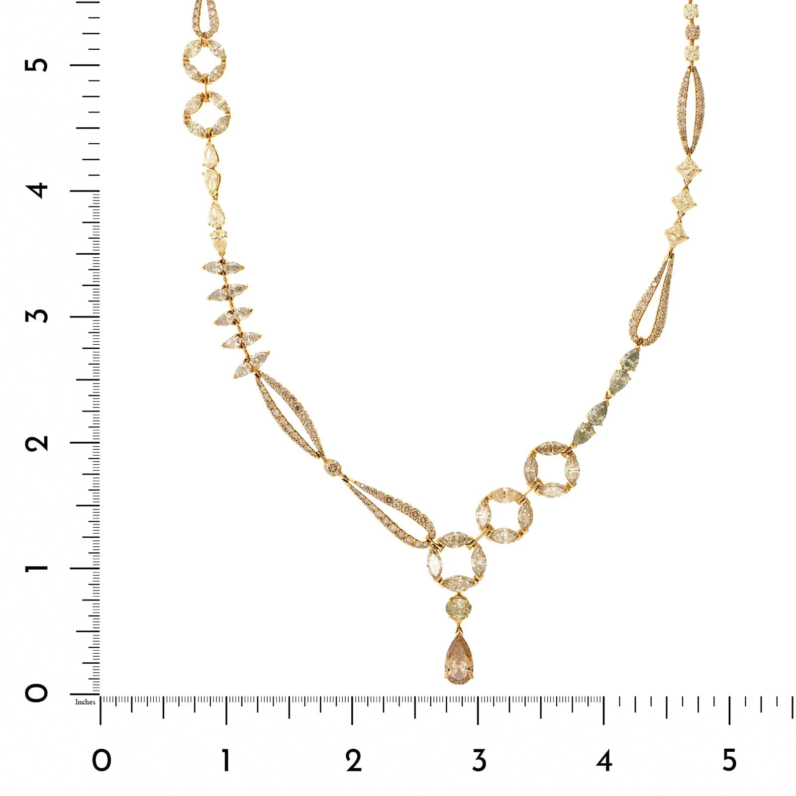 Etho Maria 18K Yellow Gold Green, Yellow, and Brown Diamond Necklace - Image 4