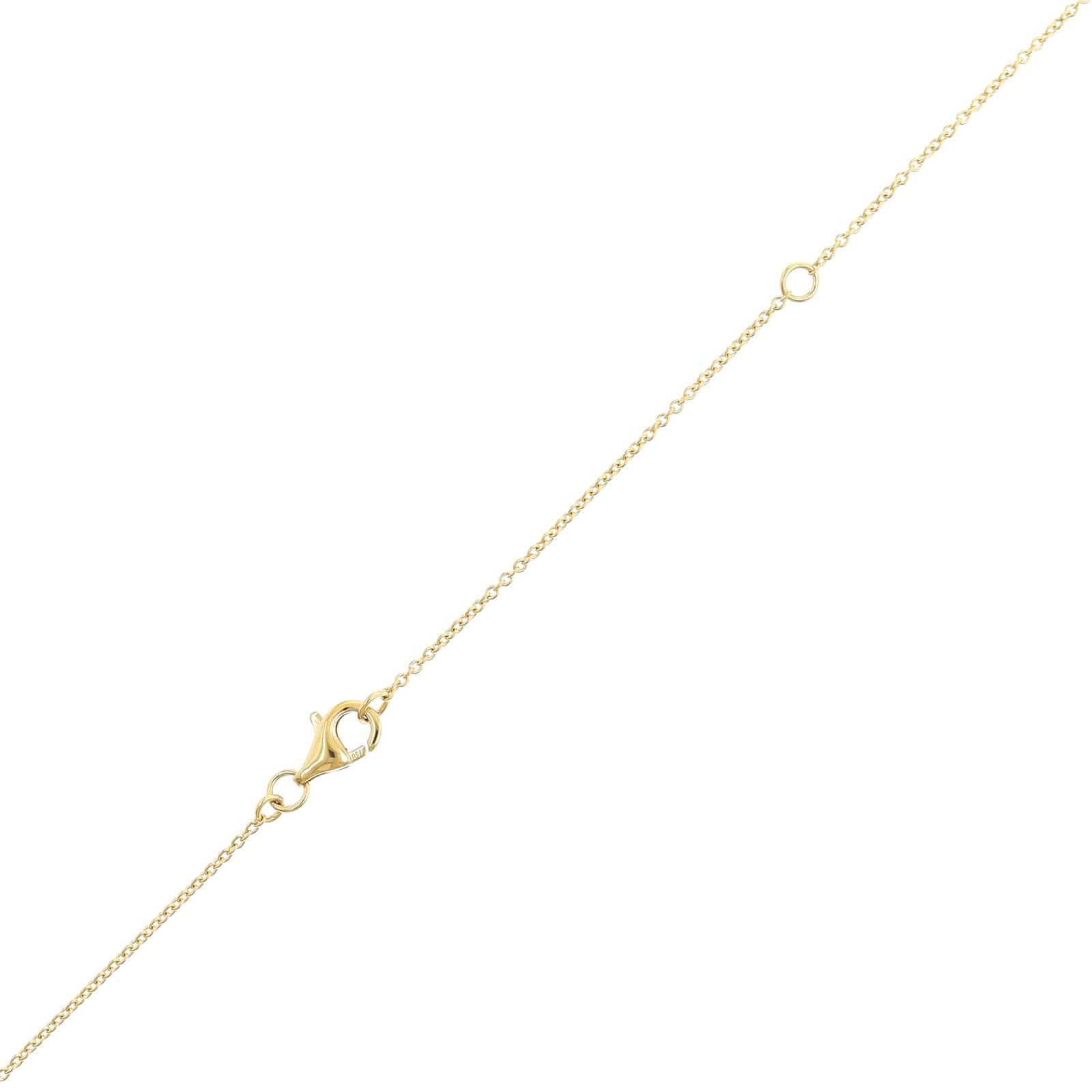 18K Yellow Gold Multi Shaped Diamond Curved Bar Necklace - Image 3