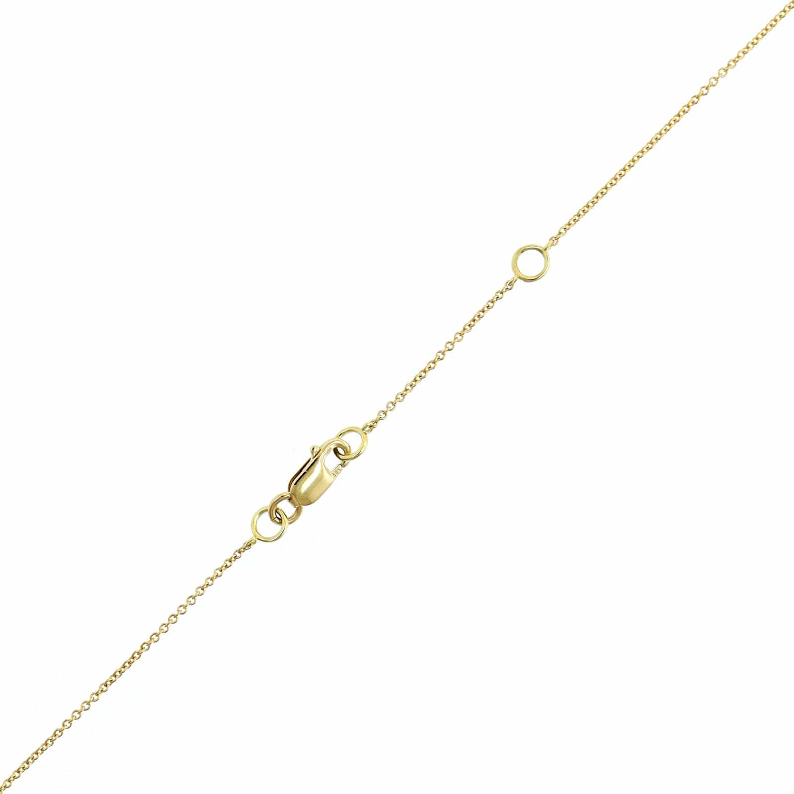 14K Yellow Gold Diamond Cluster Station Necklace - Image 3