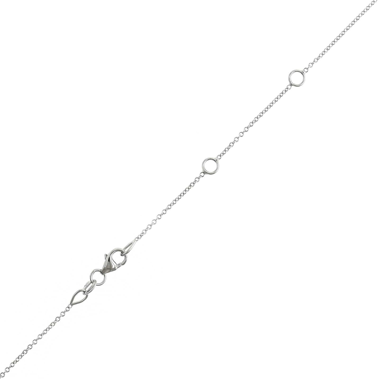 18K White Gold Curve Bar .80CTW Diamond Necklace - Image 3