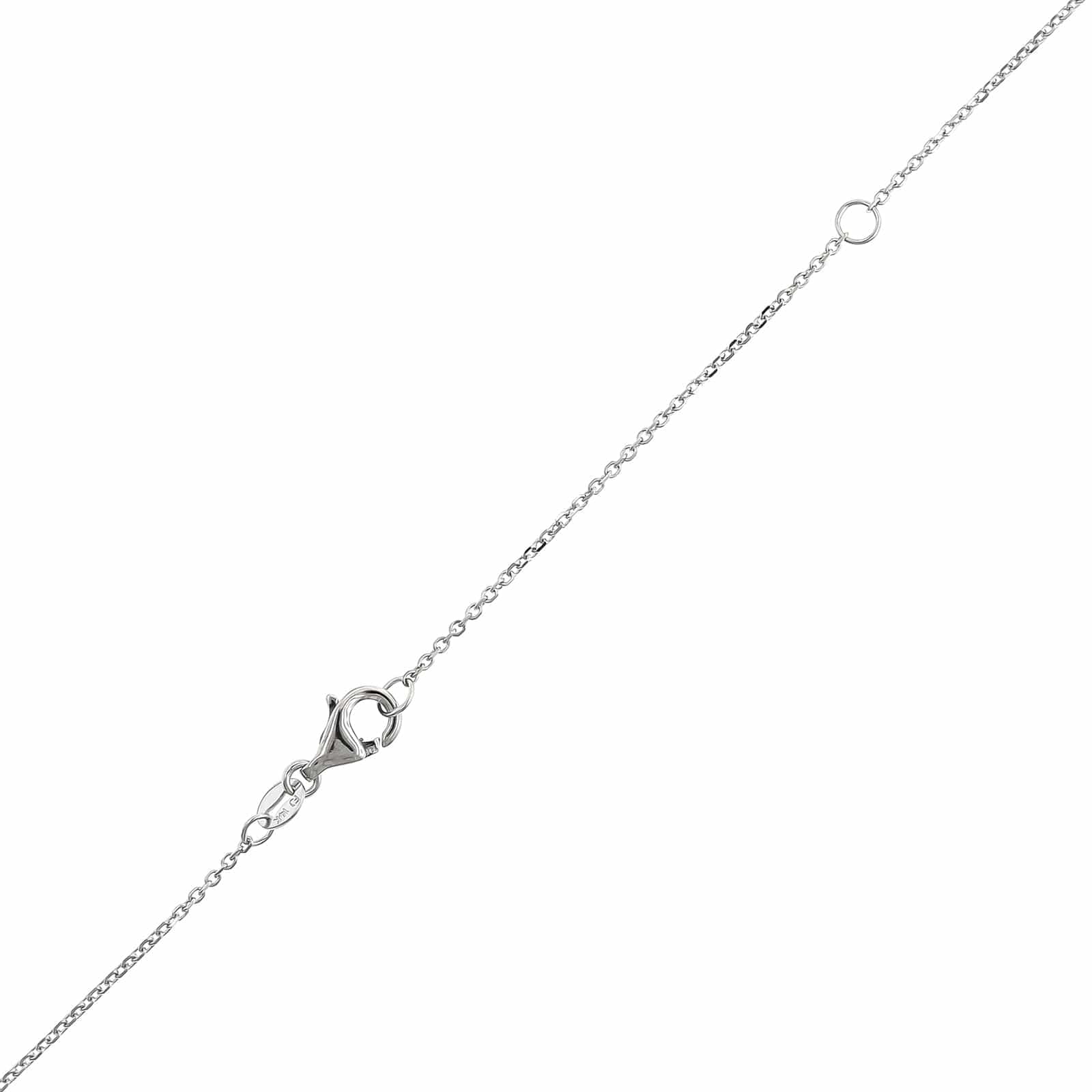 14K White Gold 5 Stone .75CTW Diamond By The Yard Necklace - Image 3