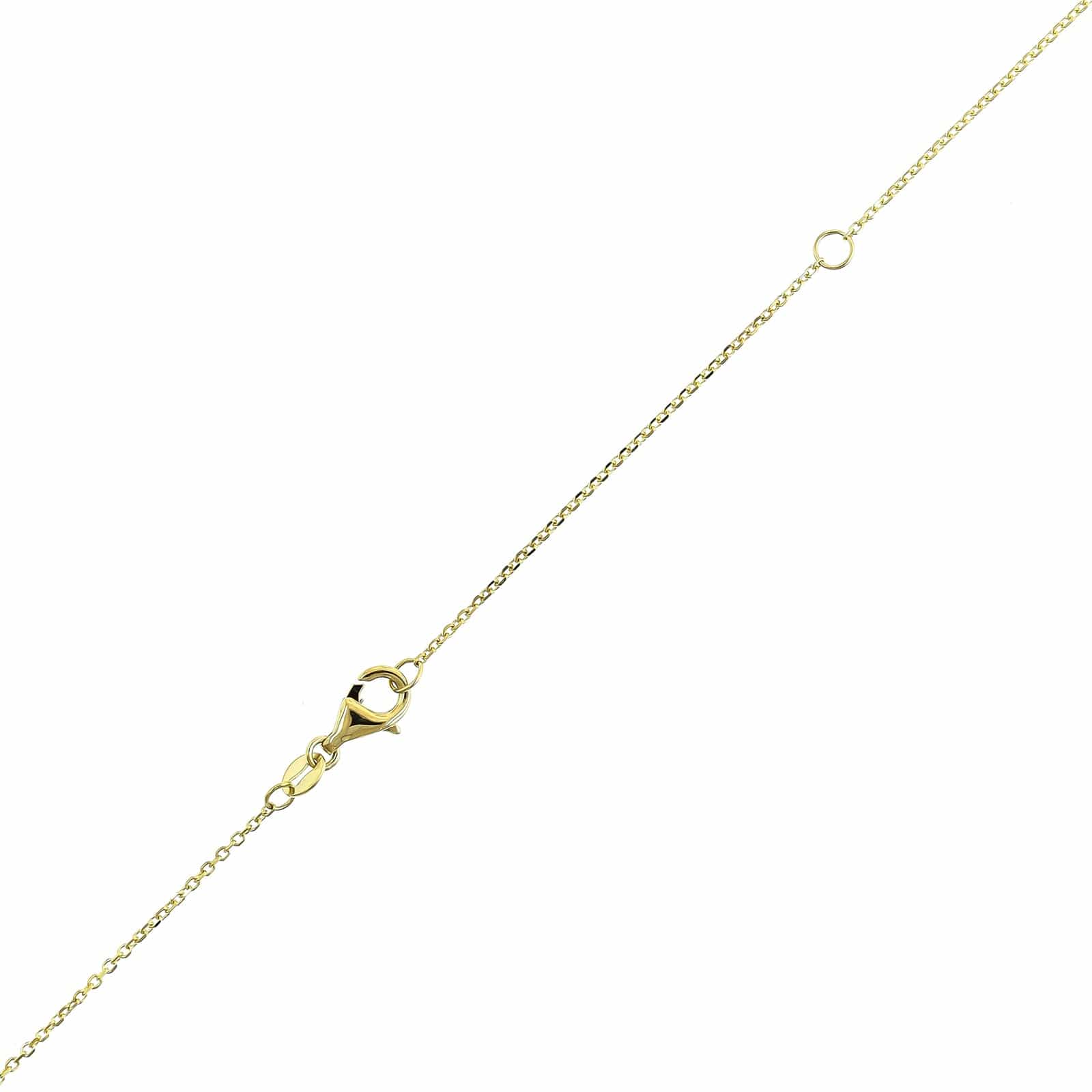 14K Yellow Gold 5 Stone 1CTW Diamond By The Yard Necklace - Image 3