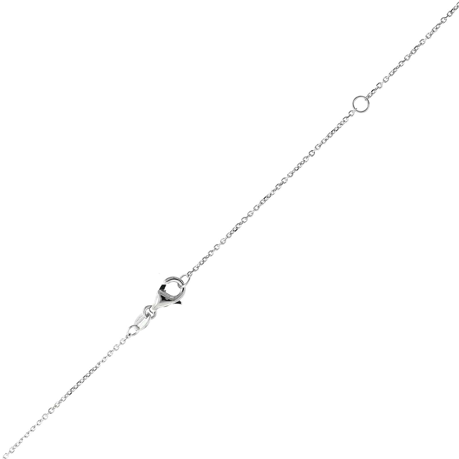 14K White Gold 7 Stone 1CTW Diamond By The Yard Necklace - Image 3