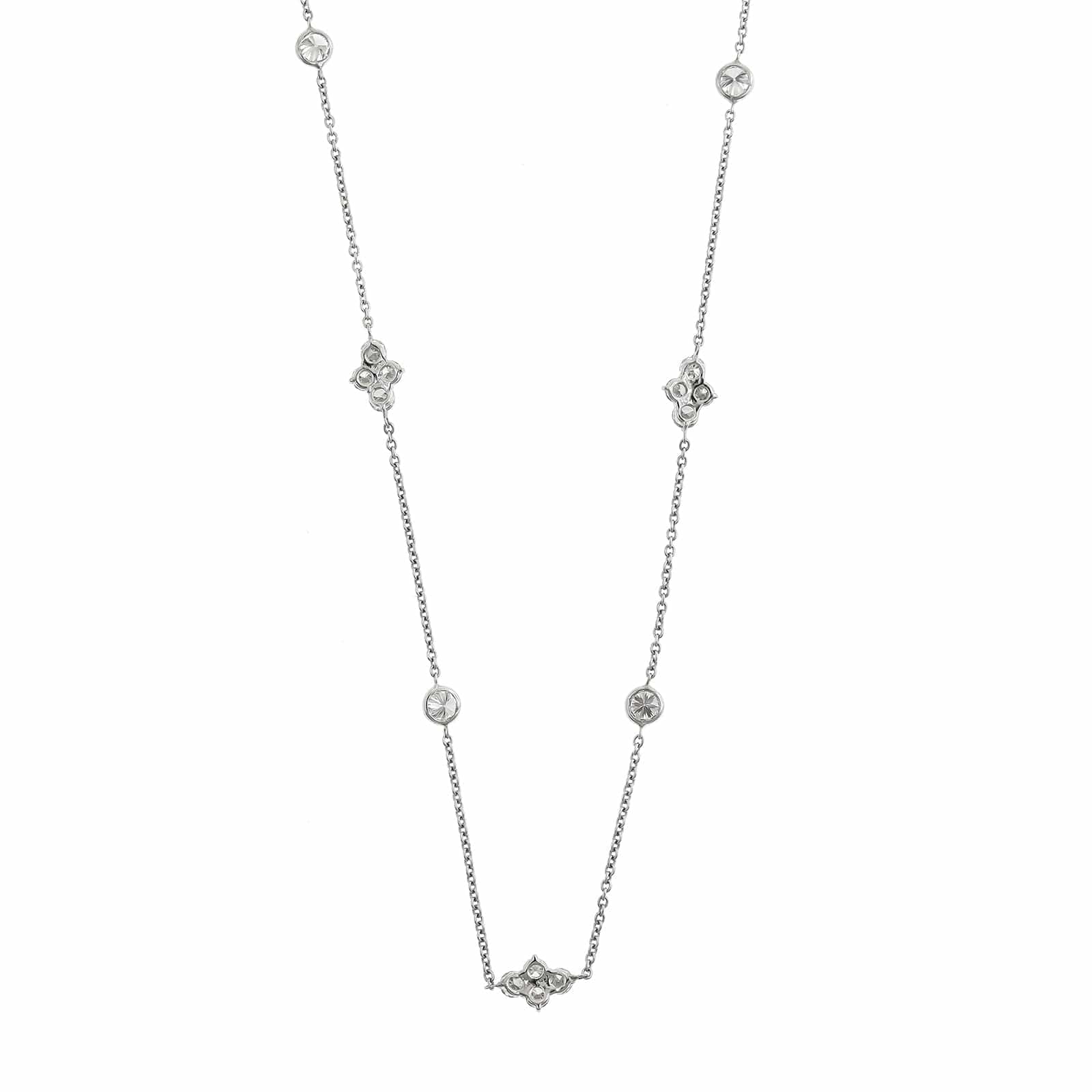 Platinum 7CTW Diamond By The Yard Necklace - Image 2