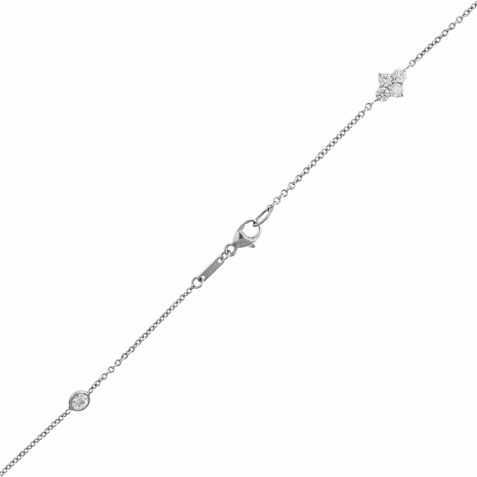 Platinum 7CTW Diamond By The Yard Necklace - Image 4