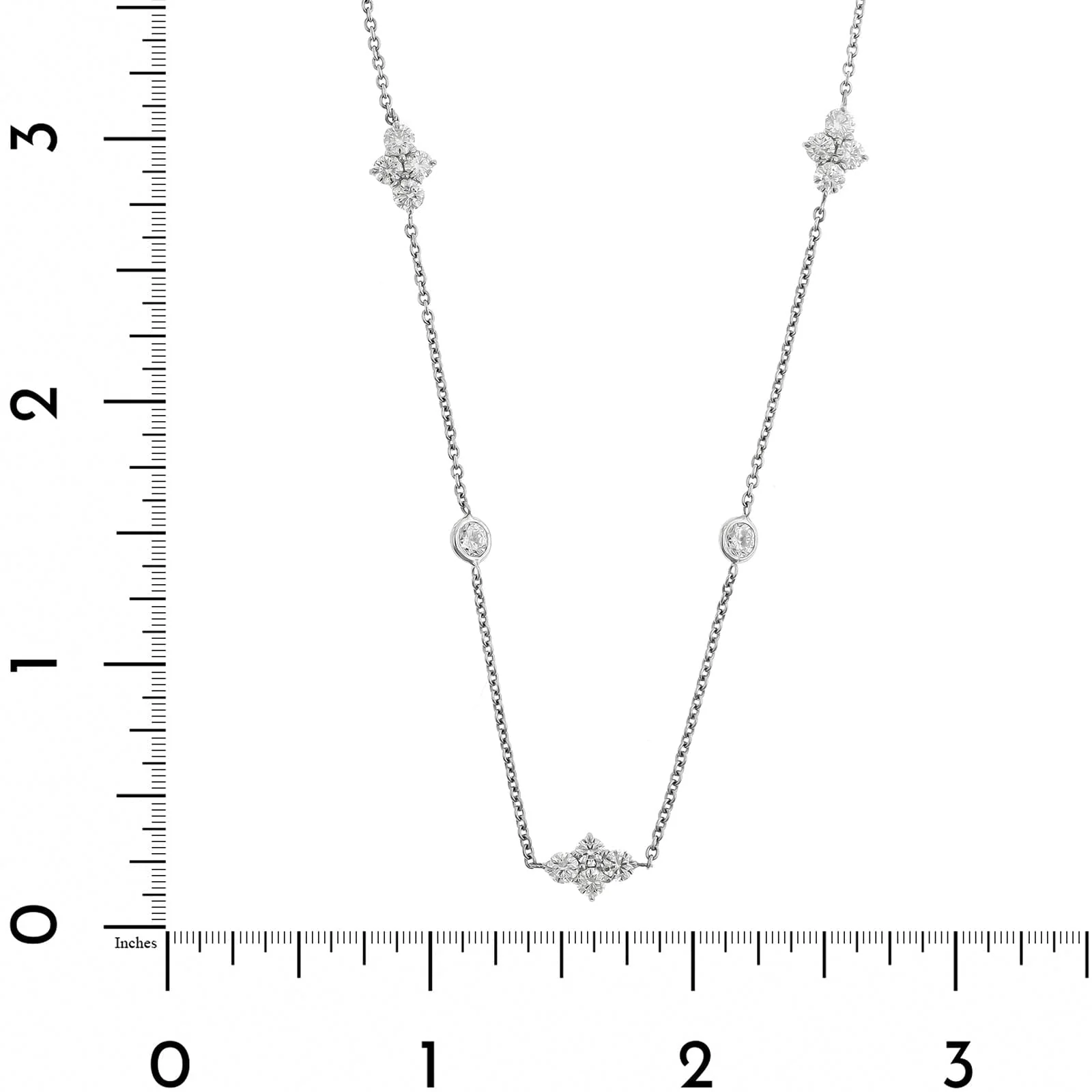 Platinum 7CTW Diamond By The Yard Necklace - Image 5