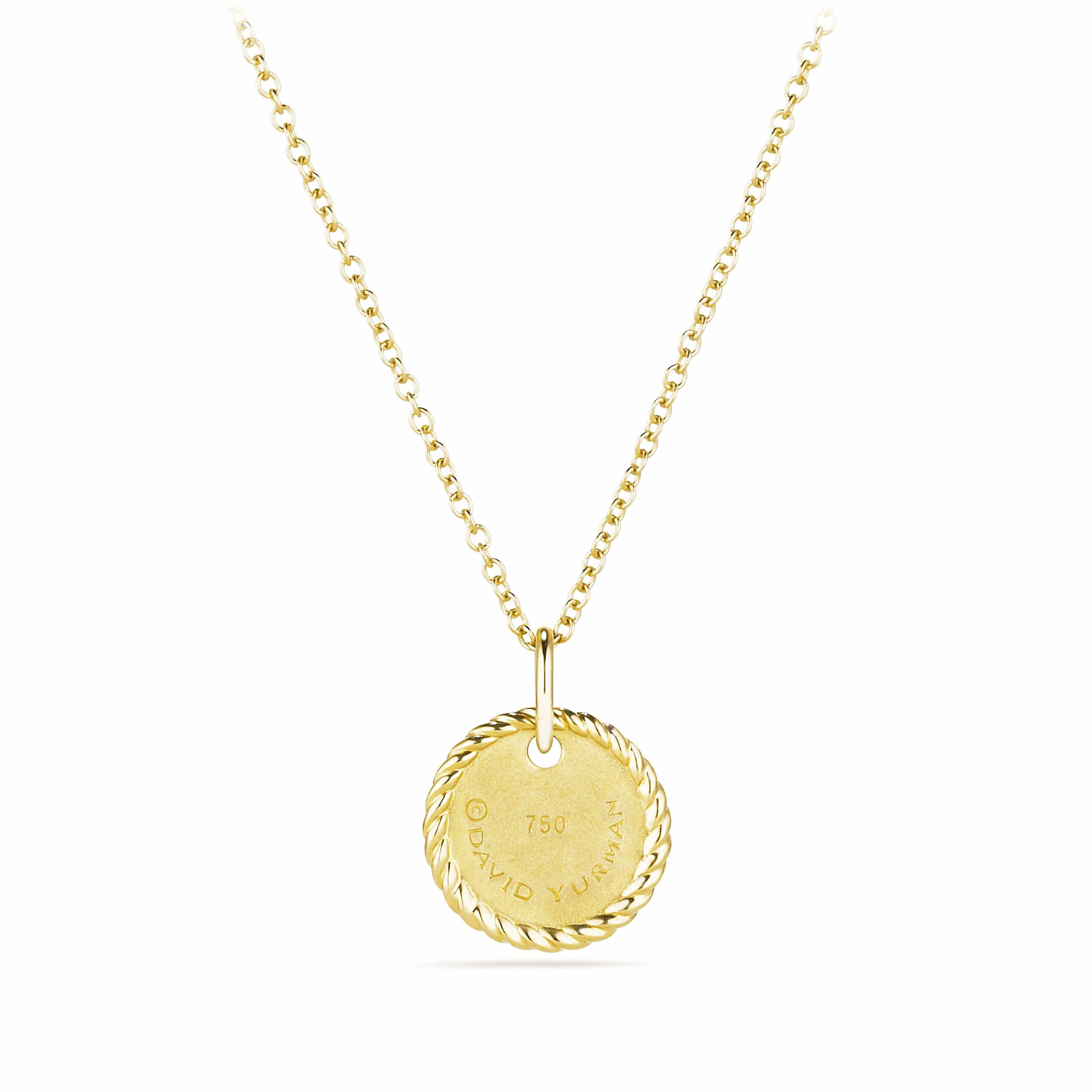 Initial Charm Necklace with Diamonds in 18K Gold - Image 3