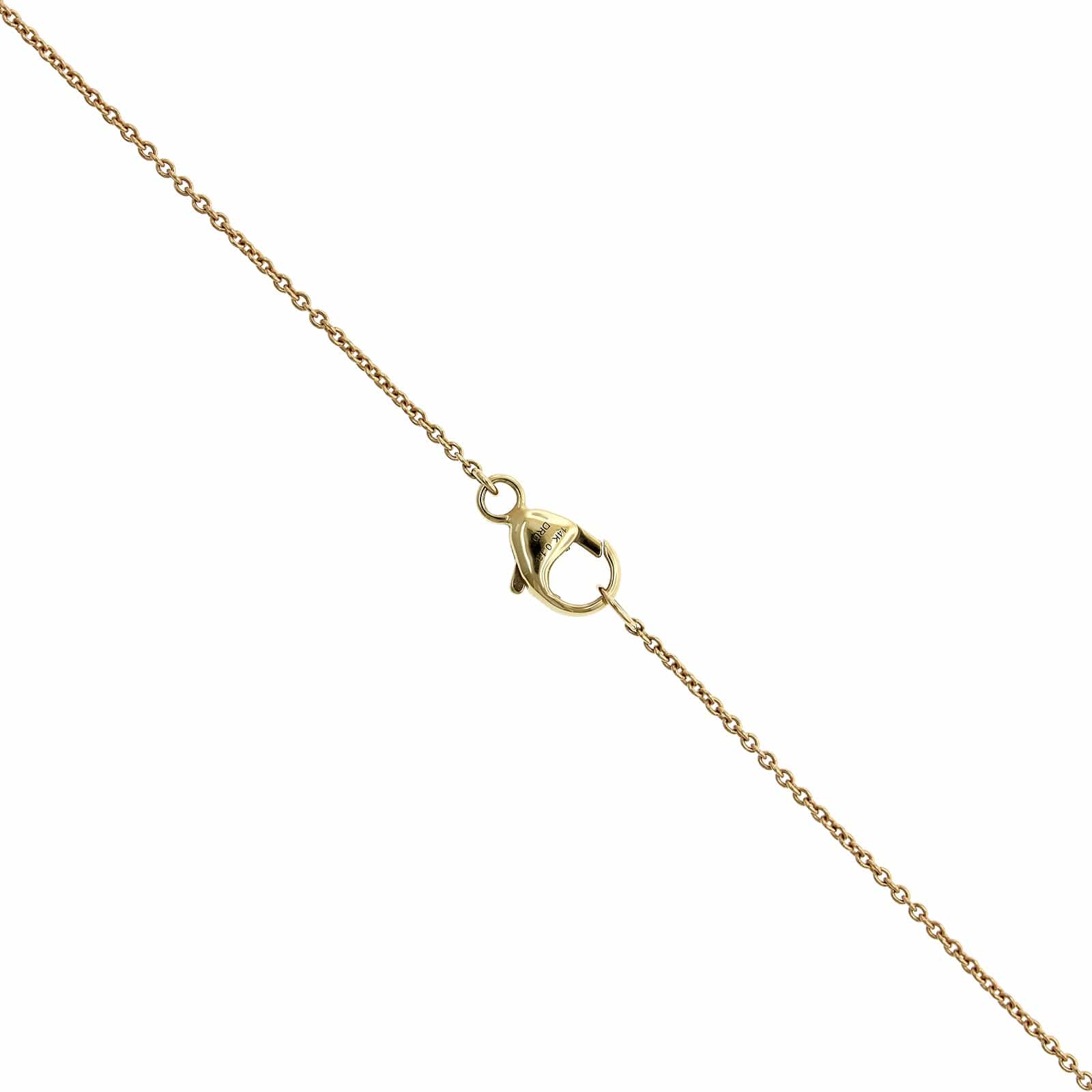 14K Yellow Gold Diamond V Necklace - Image 3
