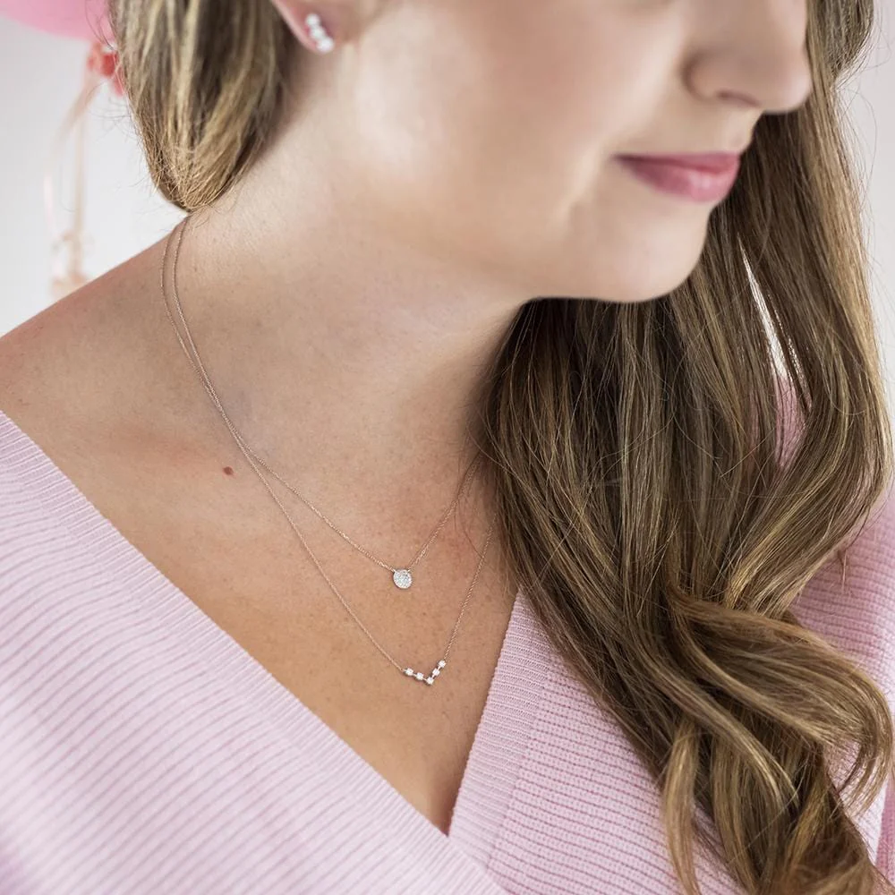 Dana Rebecca 14K White Gold Mini Diamond Necklace - Image 2