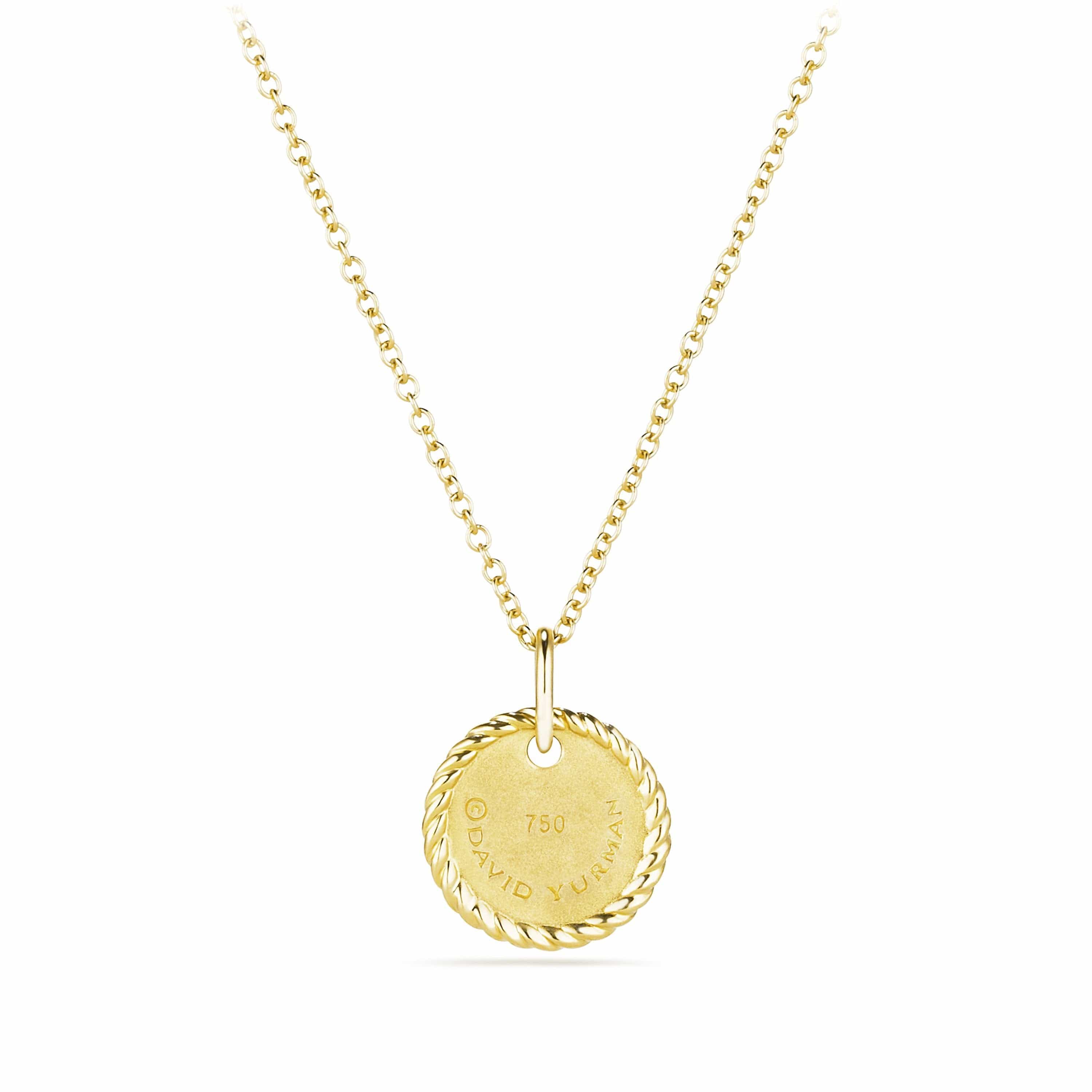 "N" Pendant with Diamonds in Gold on Chain Necklace - Image 3