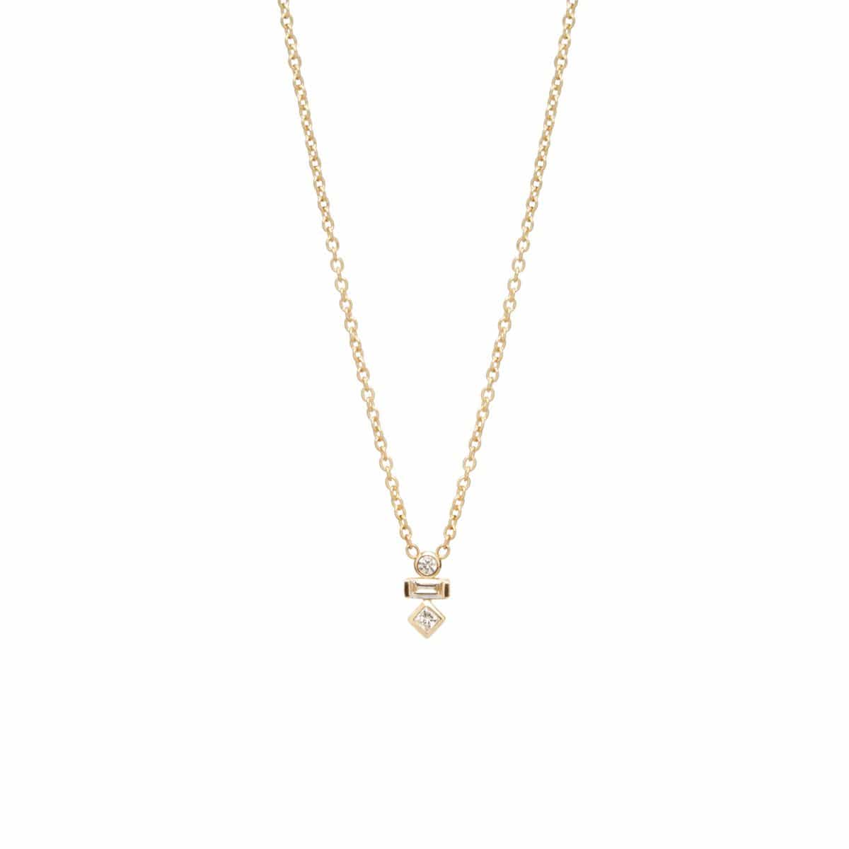 14K Yellow Gold Diamond Pendant