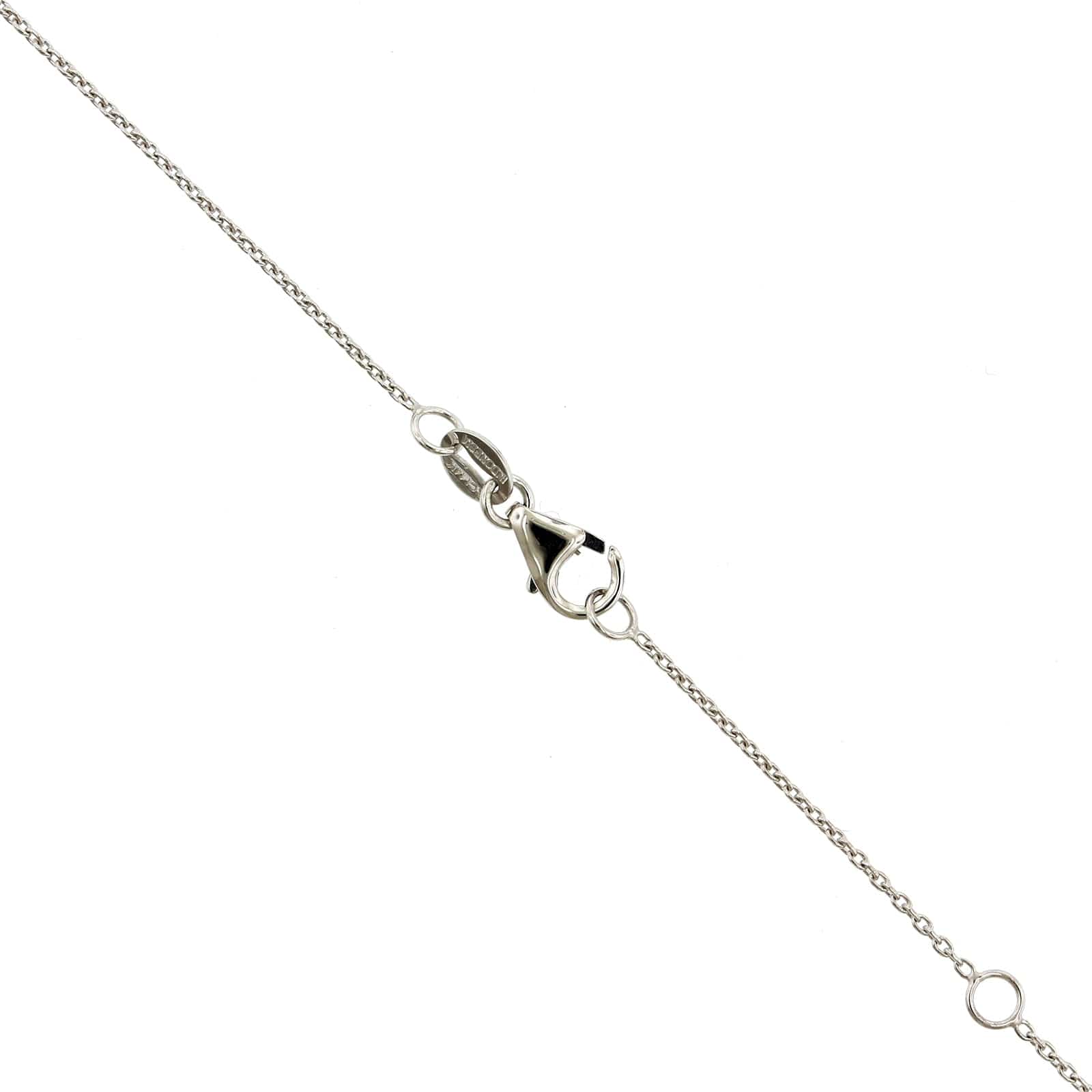 14K White Gold 3 Stone Graduated Diamond Pendant - Image 3