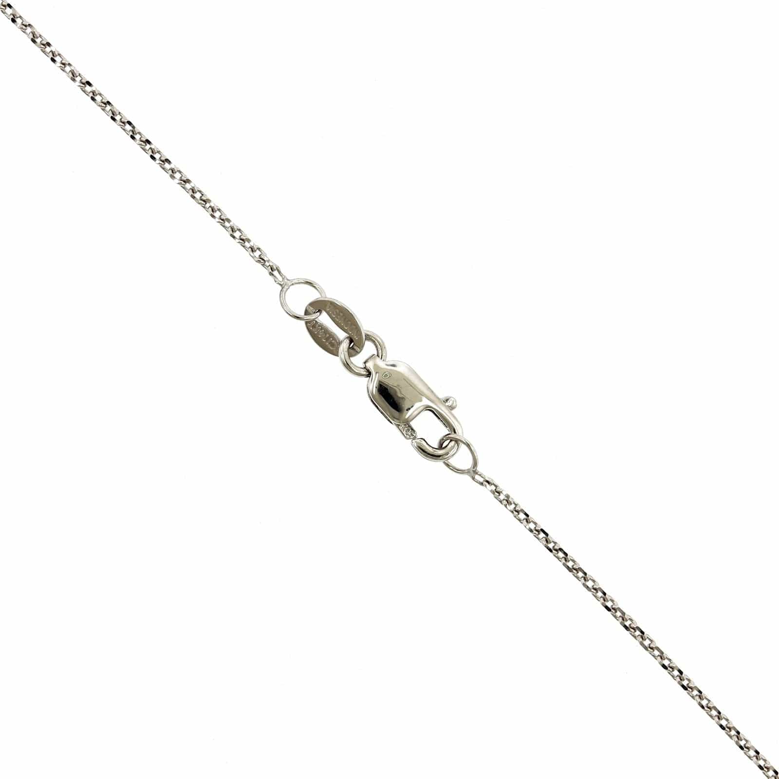 14K White Gold 2 Row Circle Diamond Pendant - Image 3