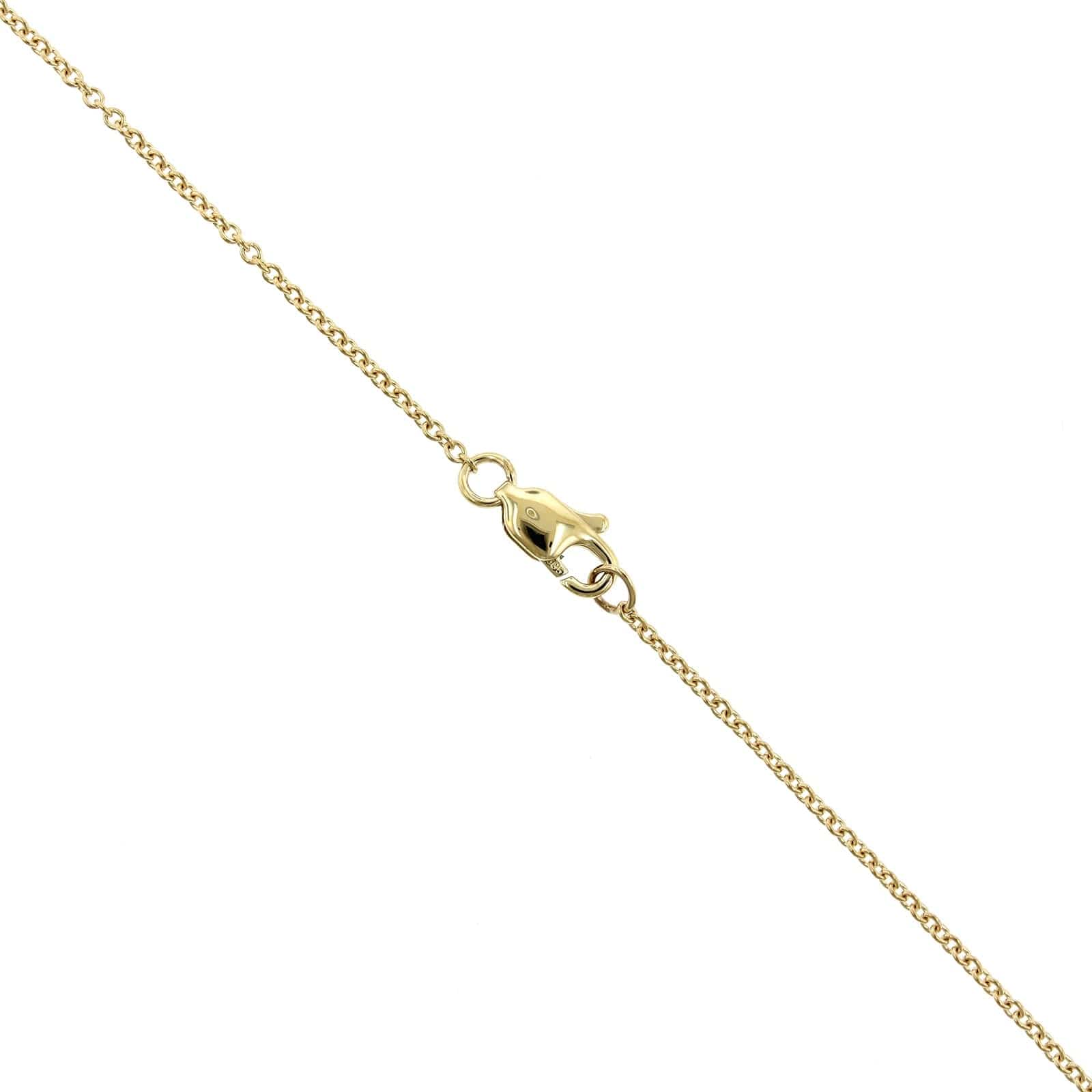 14K Yellow Gold Diamond by the Yard Diamond Heart Necklace - Image 4