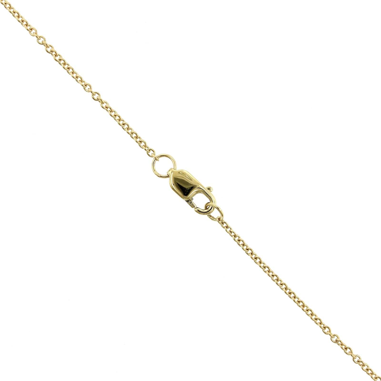 14K Yellow Gold Dog Tag Diamond Necklace - Image 3