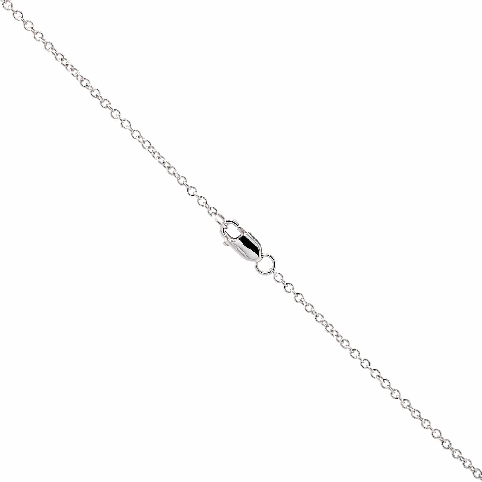 14K White Gold Diamond Double Heart Necklace - Image 3