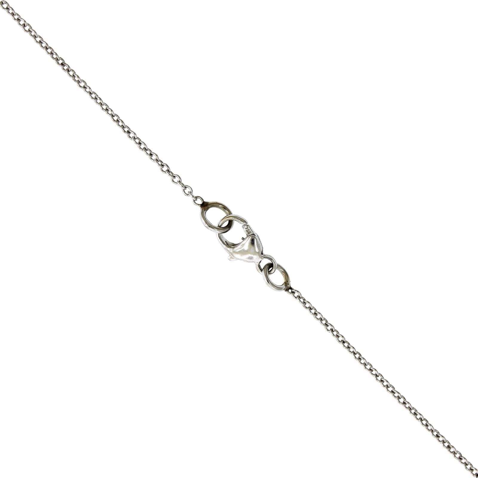 18K White Gold Diamond Clover Pendant - Image 3