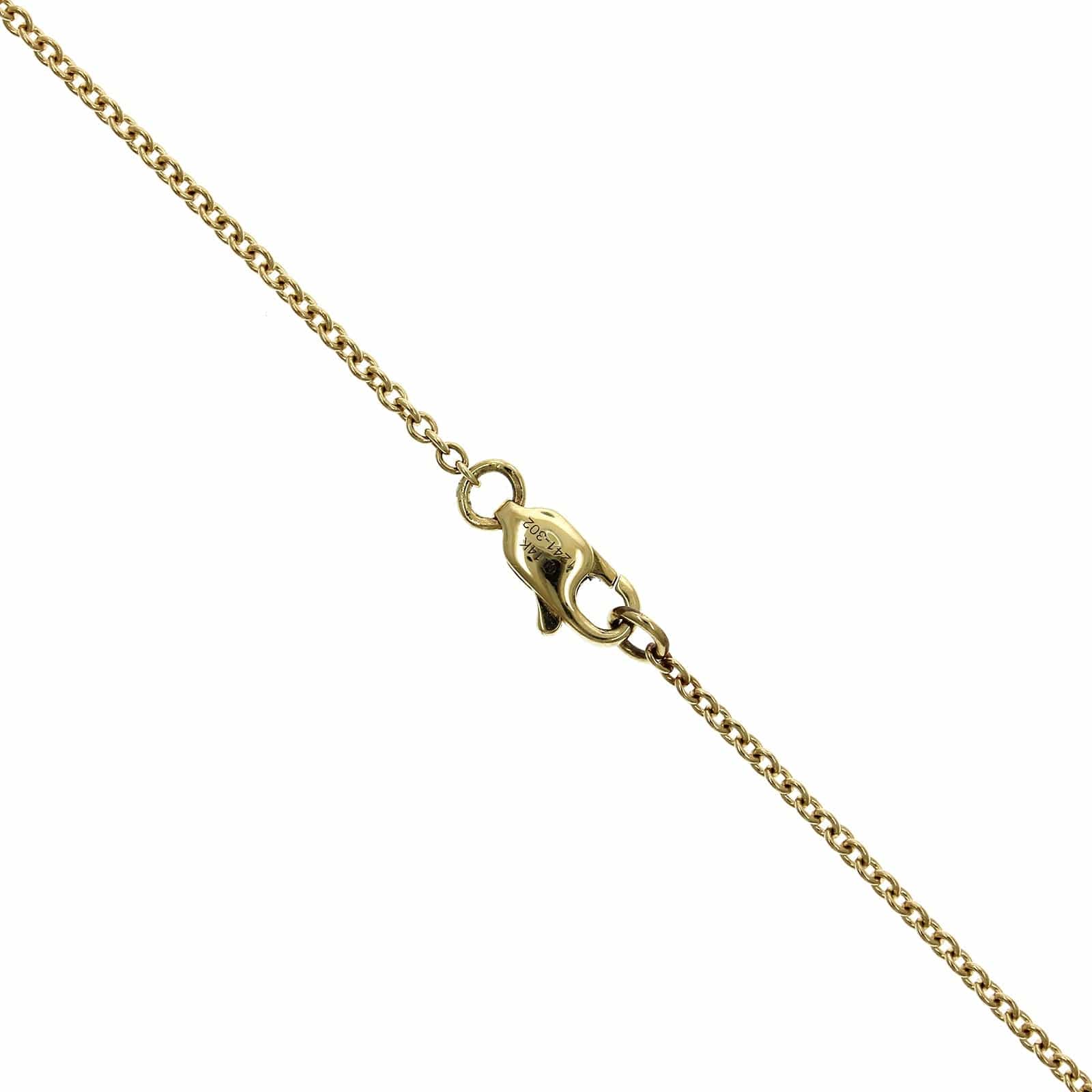 14K Yellow Gold Diamond Key Pendant - Image 3