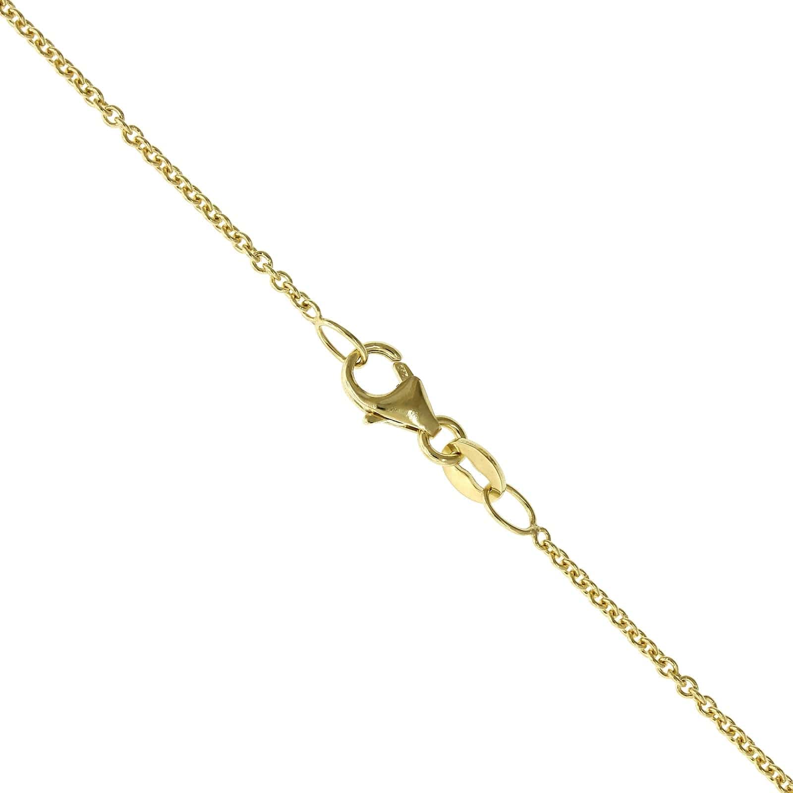 14K Yellow Gold Diamond Cluster Pear Shape Pendant - Image 3