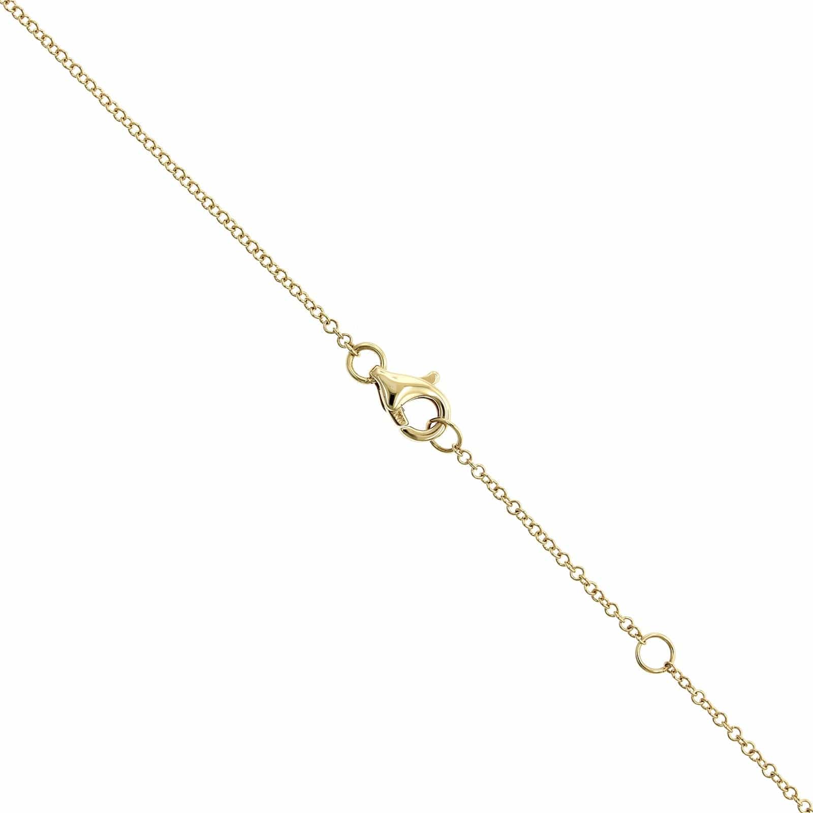 14K Yellow and White Gold Diamond Double Heart Pendant - Image 2