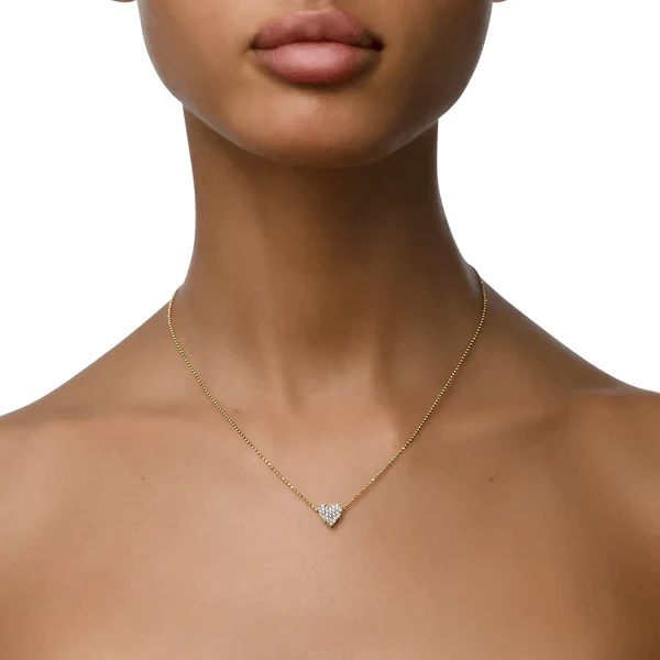 CADAR 18K Rose Gold Pave Diamond Heart Pendant - Image 2
