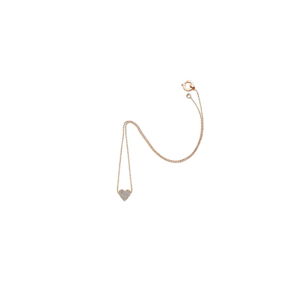 CADAR 18K Rose Gold Pave Diamond Heart Pendant - Image 3