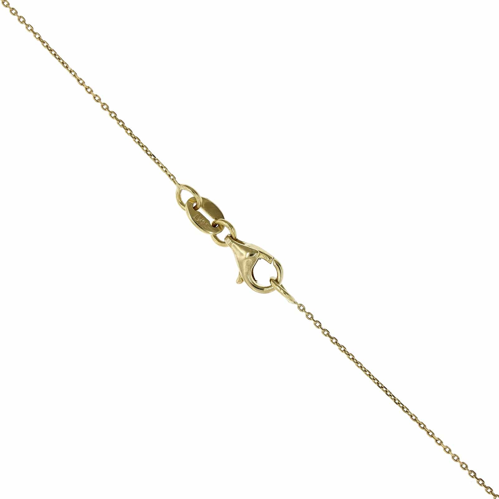 14K Yellow Gold Diamond Cluster Necklace - Image 3