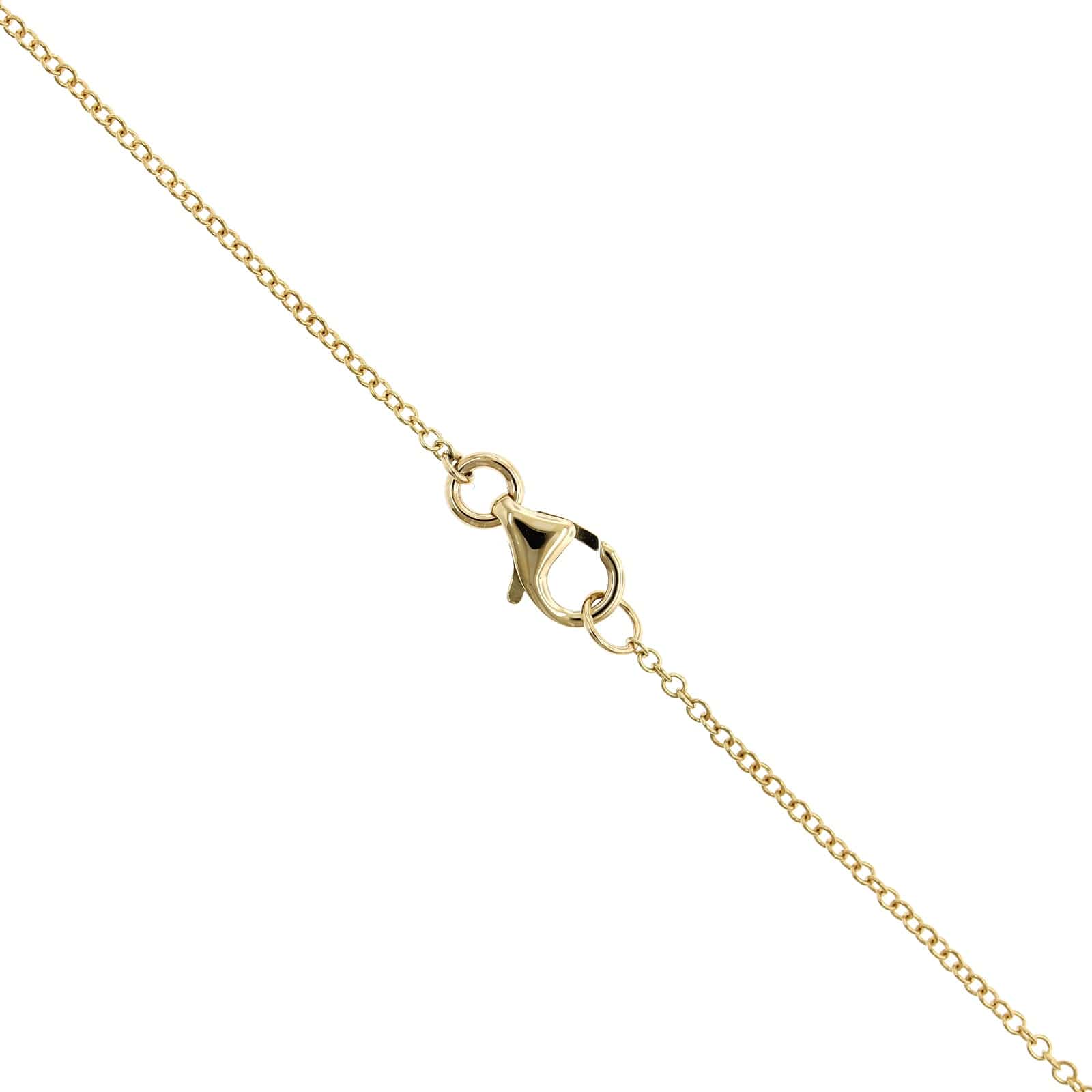 14K Yellow Gold Double Diamond Halo Pendant Necklace - Image 3