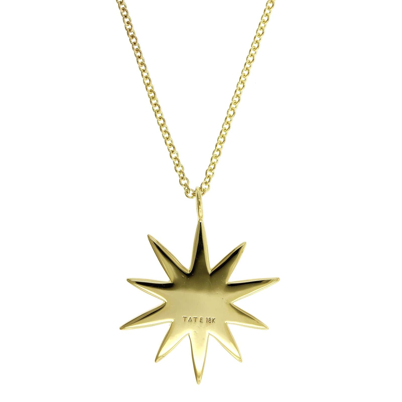 18K Yellow Gold Diamond Star Pendant - Image 2