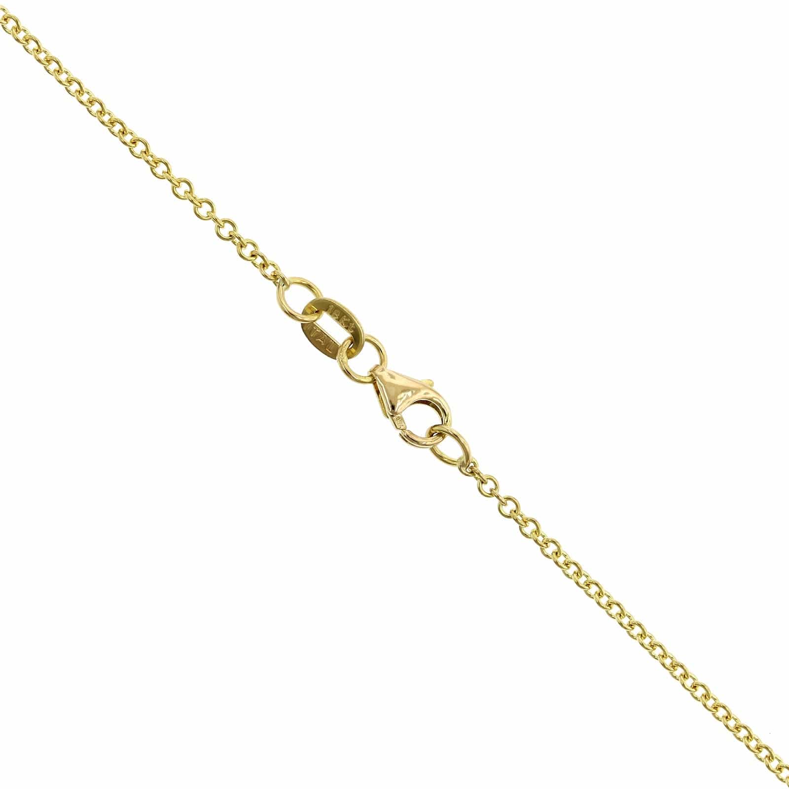 18K Yellow Gold Bezel Set Diamond Pendant - Image 3