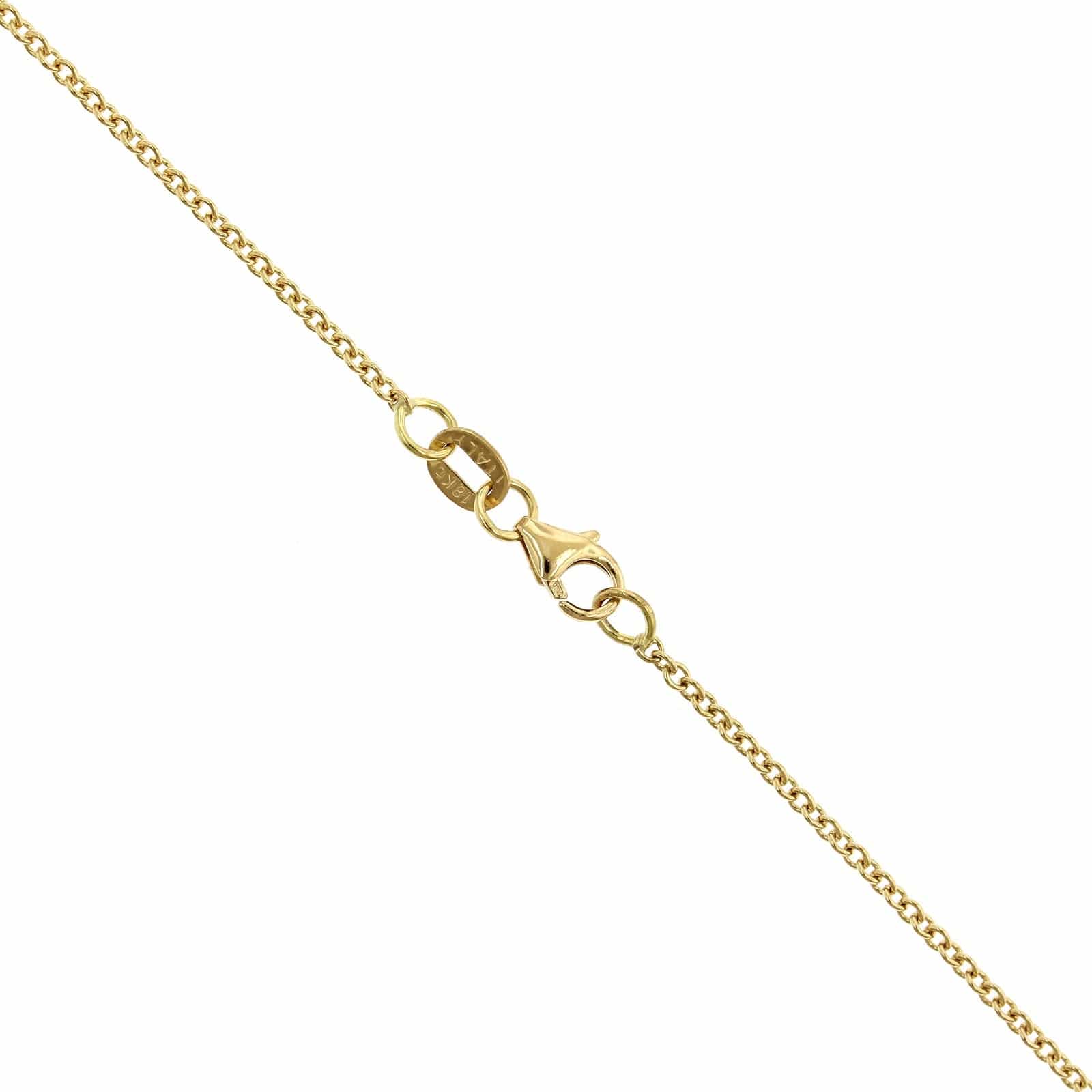 18K Yellow Gold Diamond and Diamond Halo Pendant - Image 3