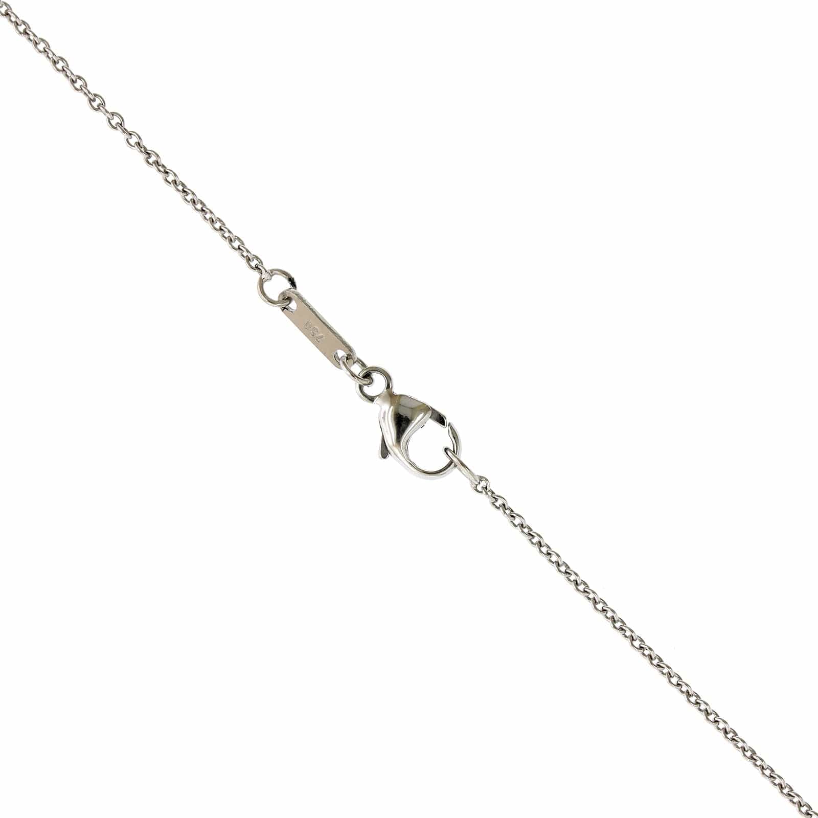 18K White Gold Diamond Heart Necklace - Image 3