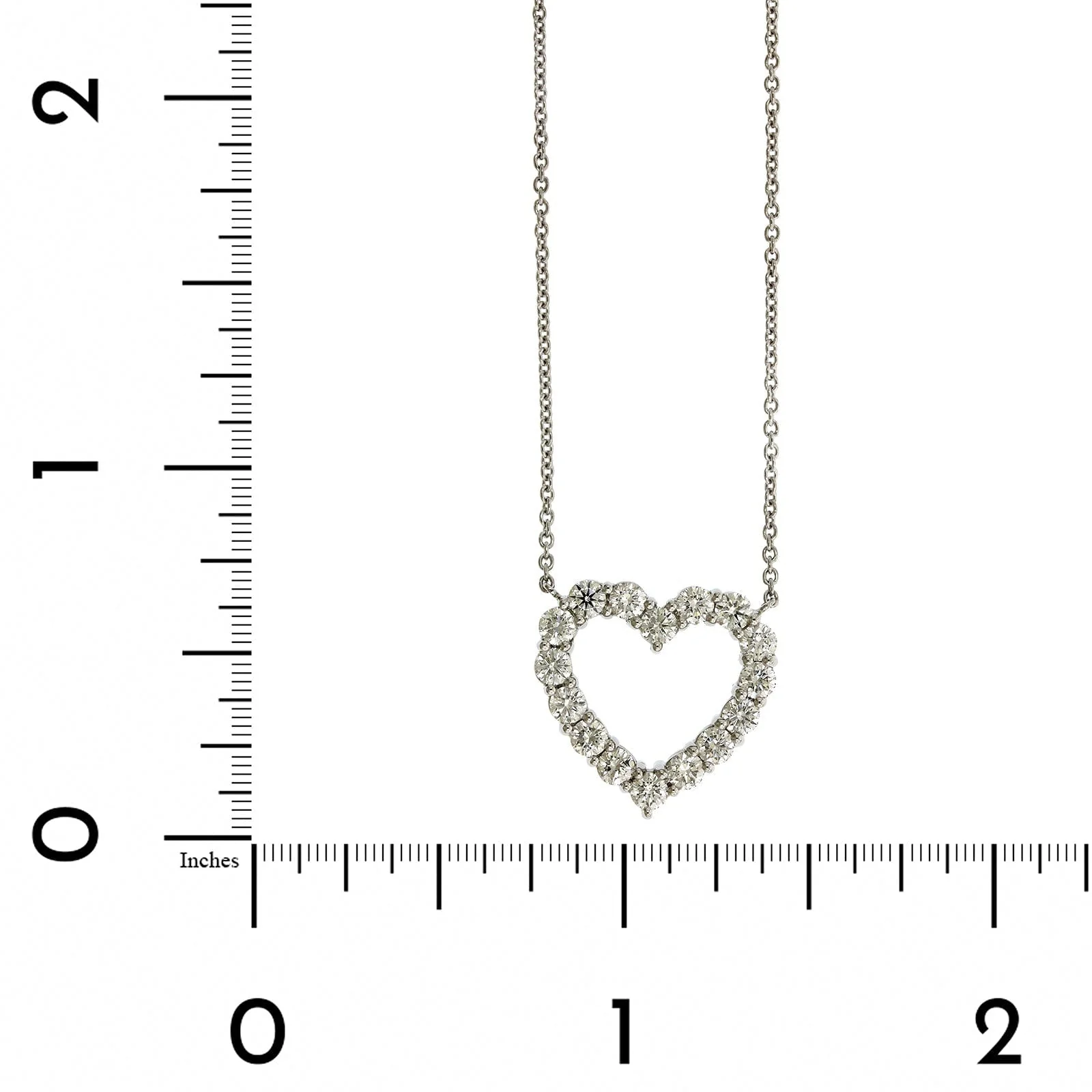Platinum Diamond Heart Necklace - Image 4