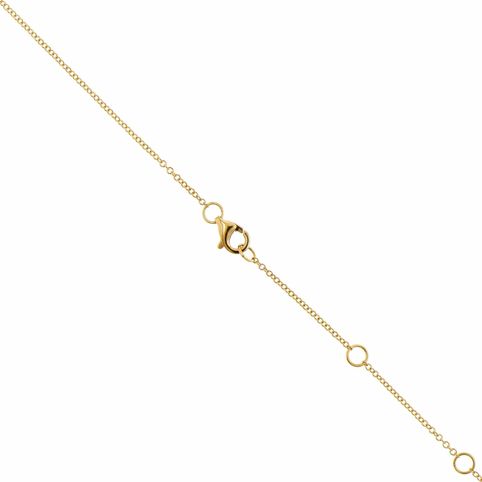 14K Yellow Gold Small Pave Diamond Star of David Pendant Necklace - Image 3