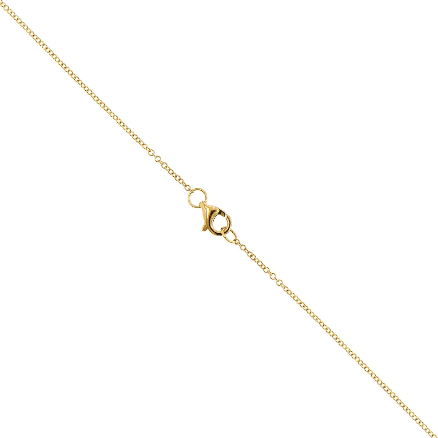 14K Yellow Gold Pave Diamond Star of David Pendant Necklace - Image 3