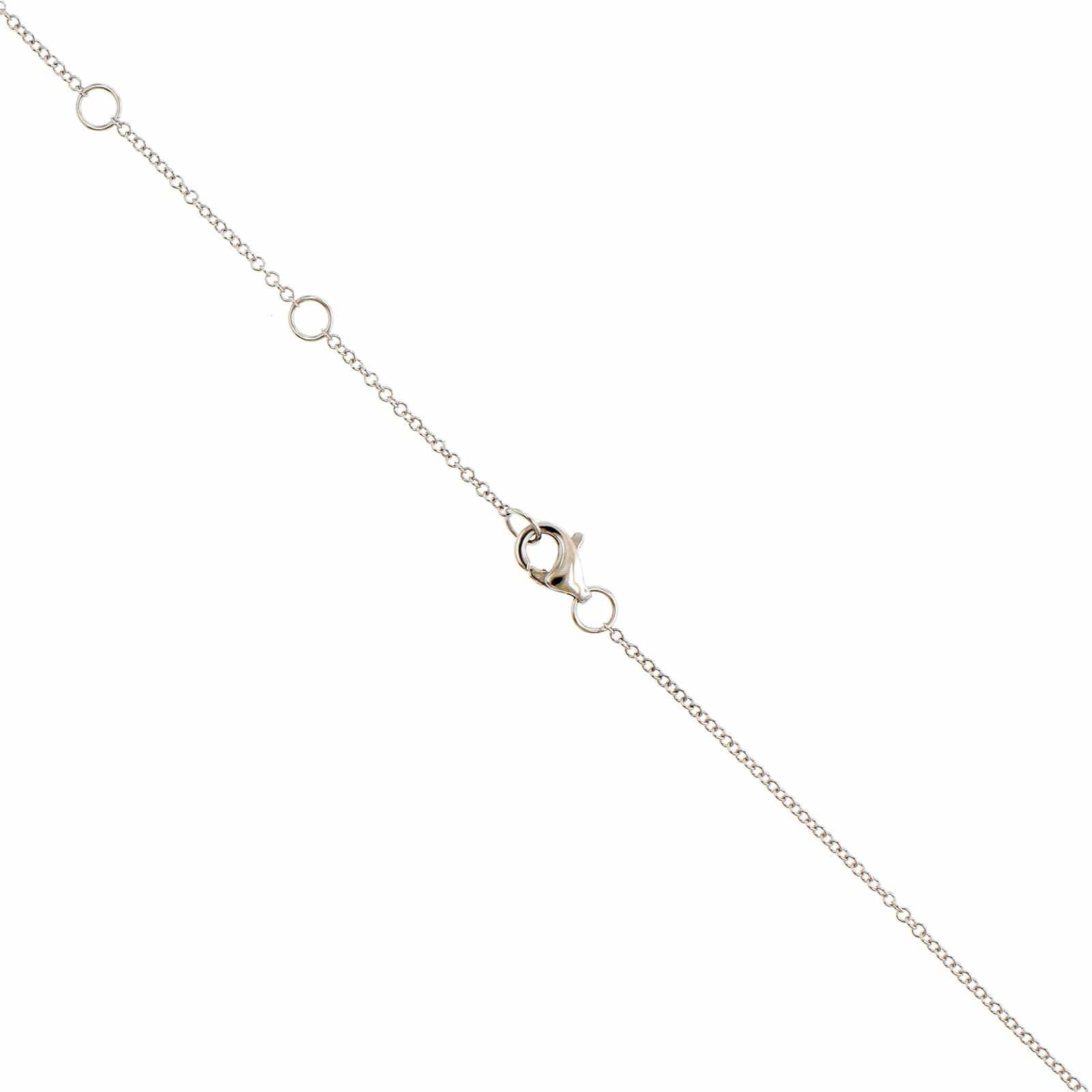14K White Gold Small Pave Diamond Star of David Pendant Necklace - Image 3