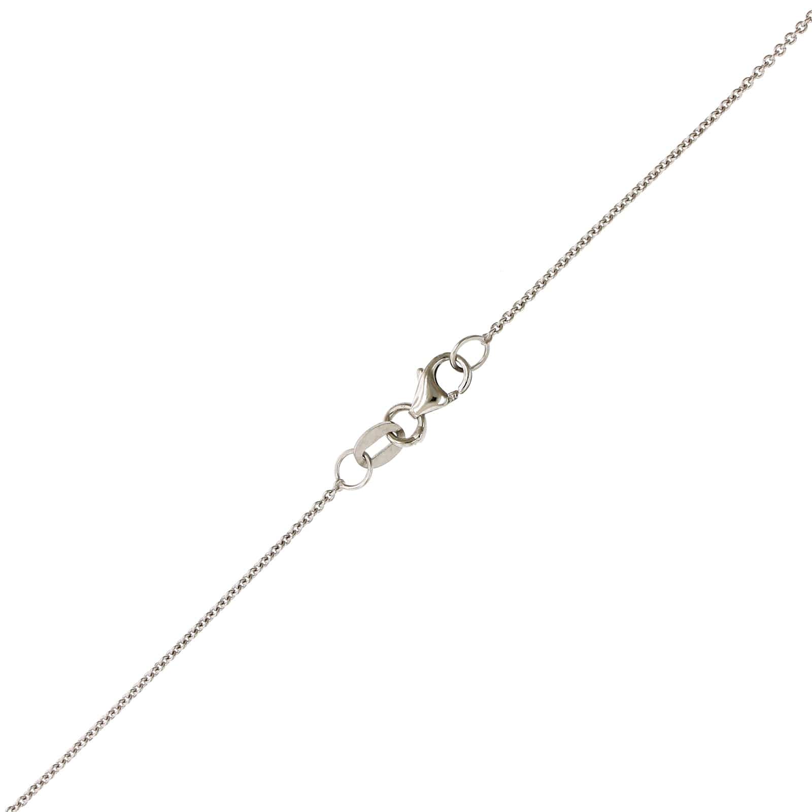 18K White Gold Diamond Cluster Pendant Necklace - Image 3