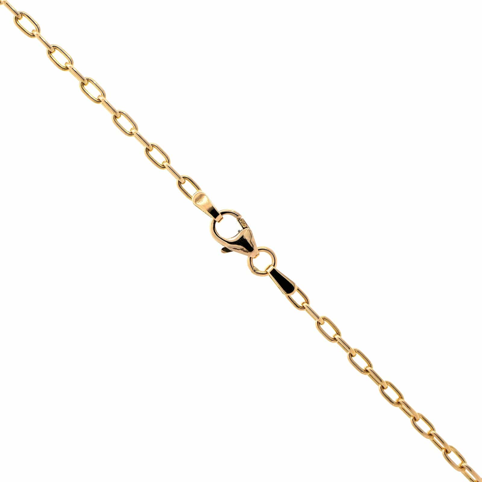 18K Yellow Gold Square Framed Diamond Pendant Necklace - Image 3