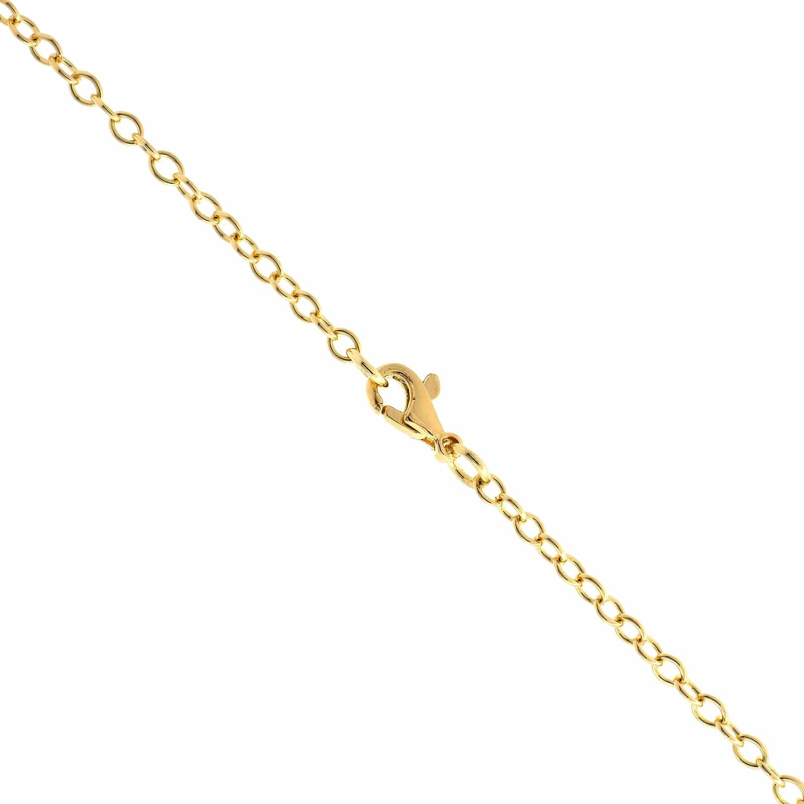 18K Yellow Gold Emerald Cut Diamond Pendant Necklace - Image 4
