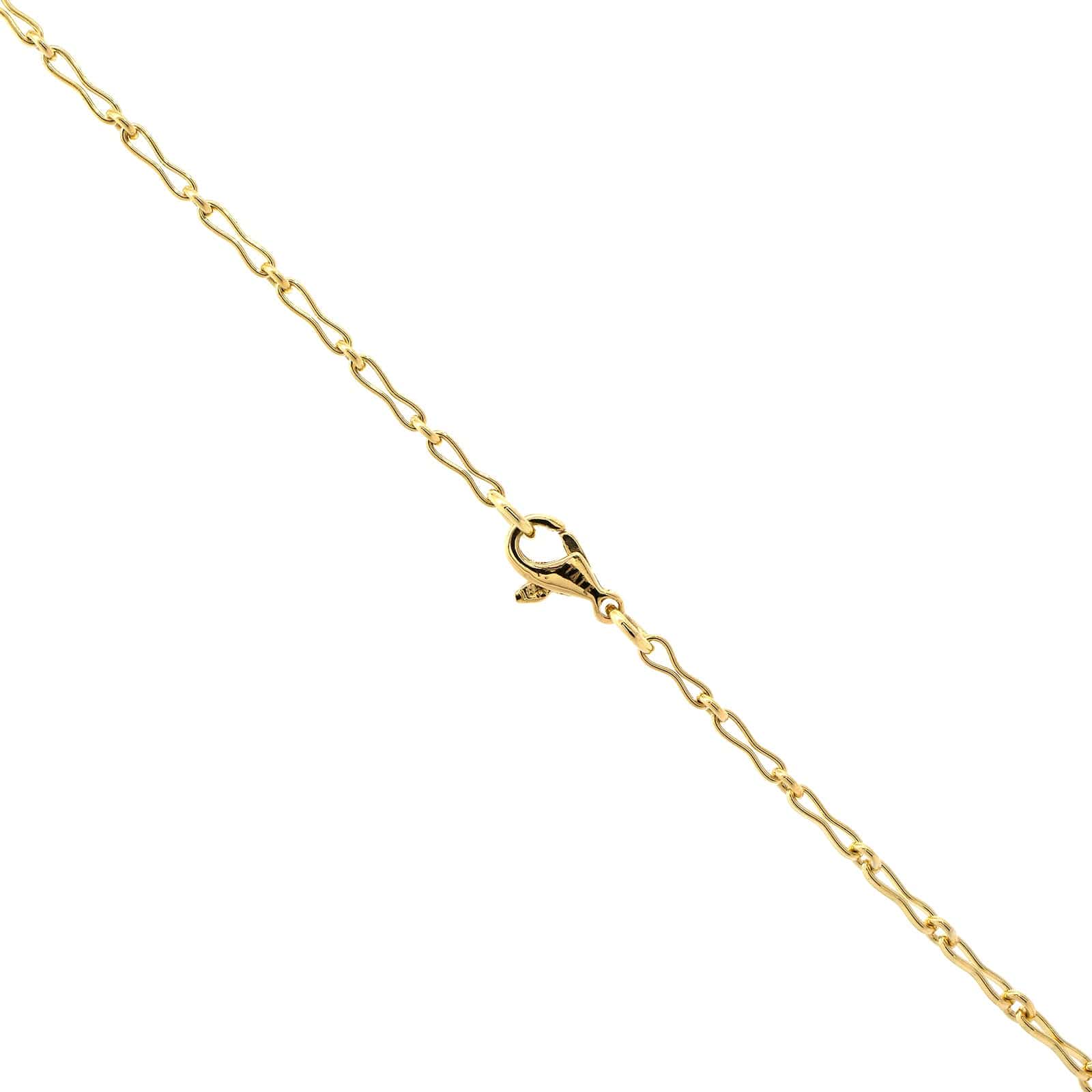 18K Yellow Gold Princess Cut Diamond Pendant Necklace - Image 3